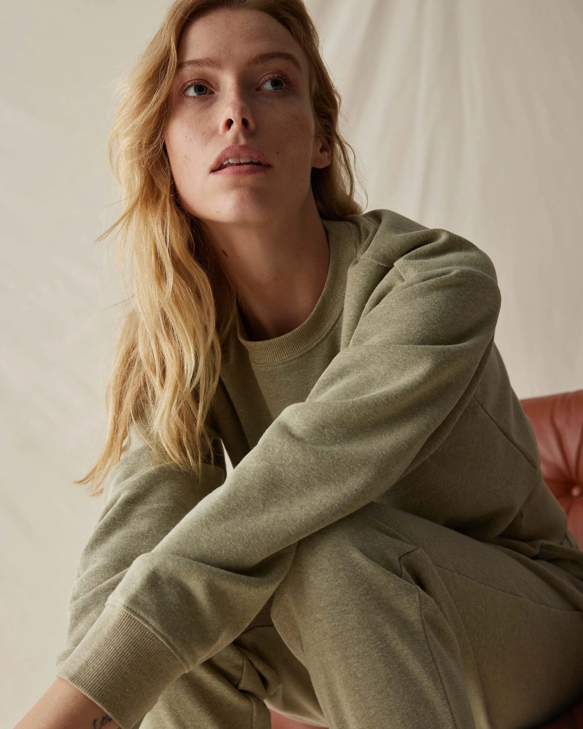 Womens April Lightweight Sweatshirt - French Terry - Green Ground sold by Andie product image thumbnail 4