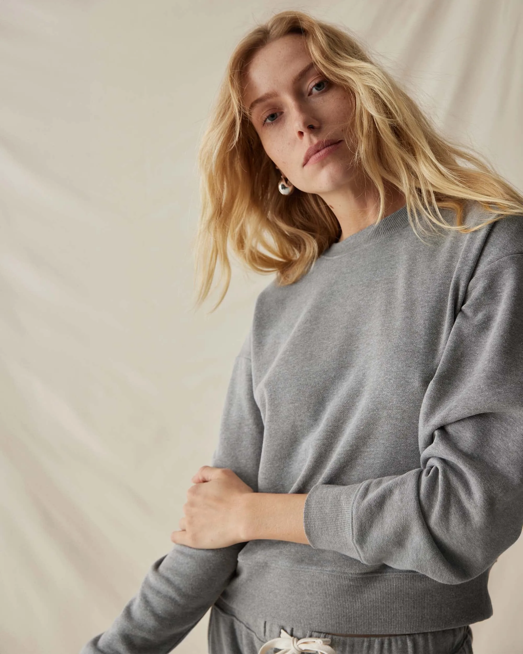 Womens April Lightweight Sweatshirt - French Terry - Grey sold by Andie product image thumbnail 3