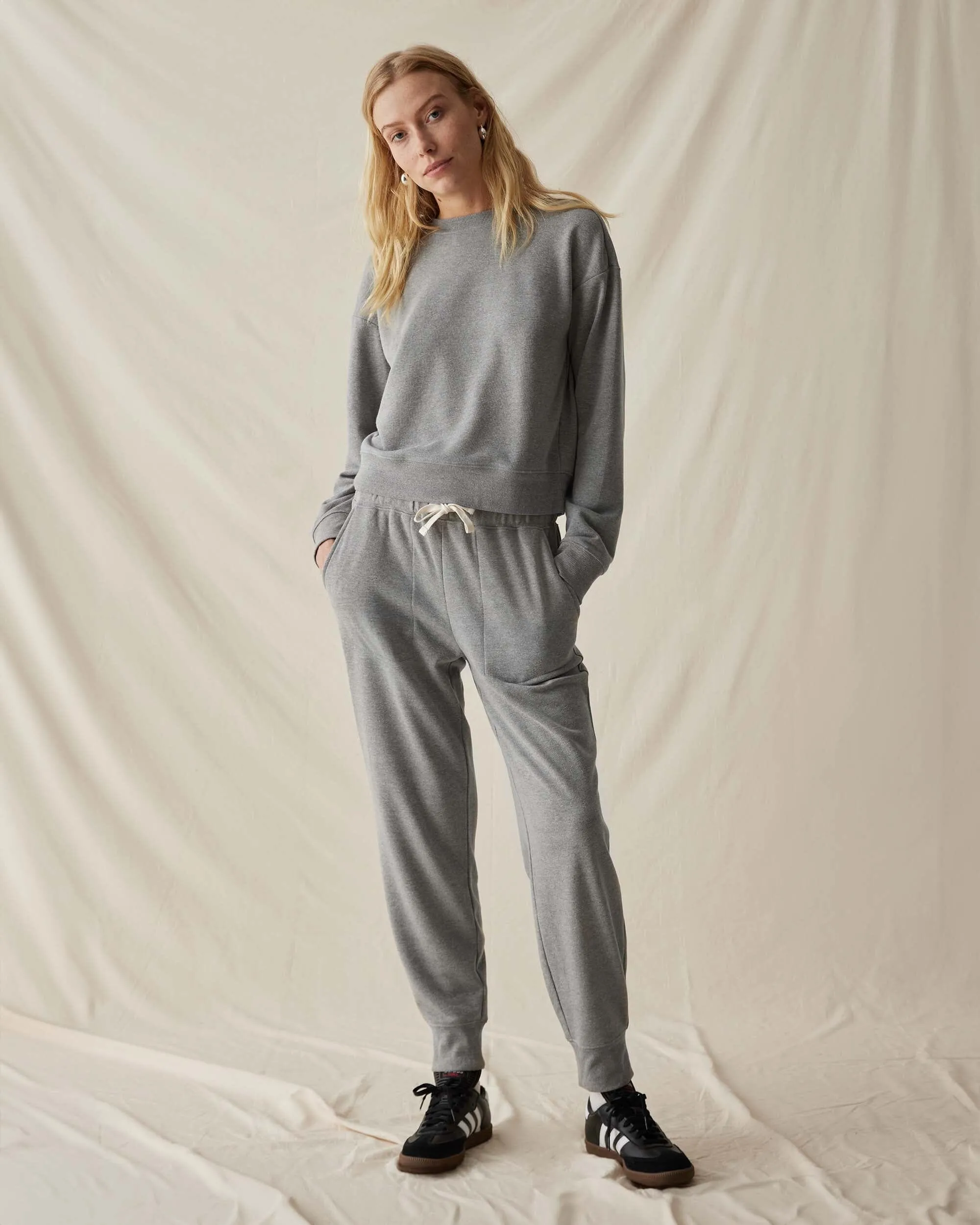 Womens April Lightweight Sweatshirt - French Terry - Grey sold by Andie product image thumbnail 4