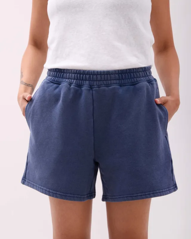 Womens Recycled Fleece Sweatshort - Recycled Fleece - Mineral Moonlit Ocean sold by Andie