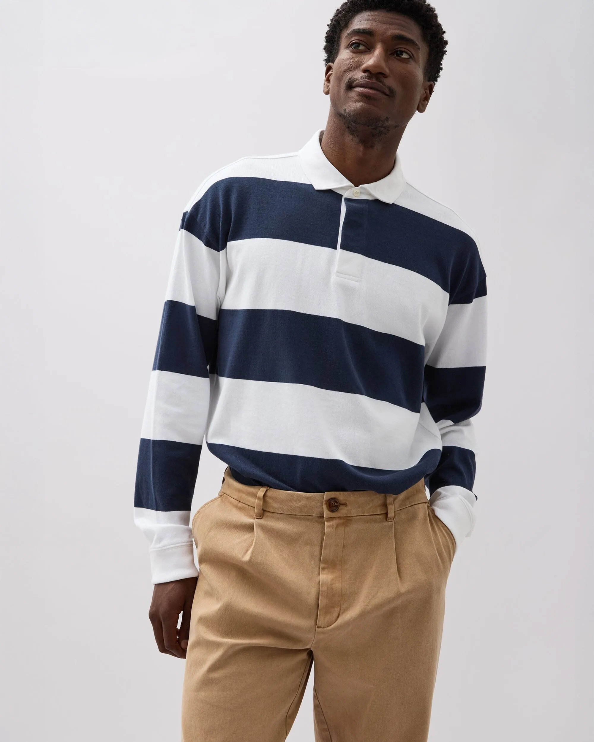 Mens Pleated Lightweight Chino - Stretch Twill - Khaki sold by Andie product image thumbnail 4