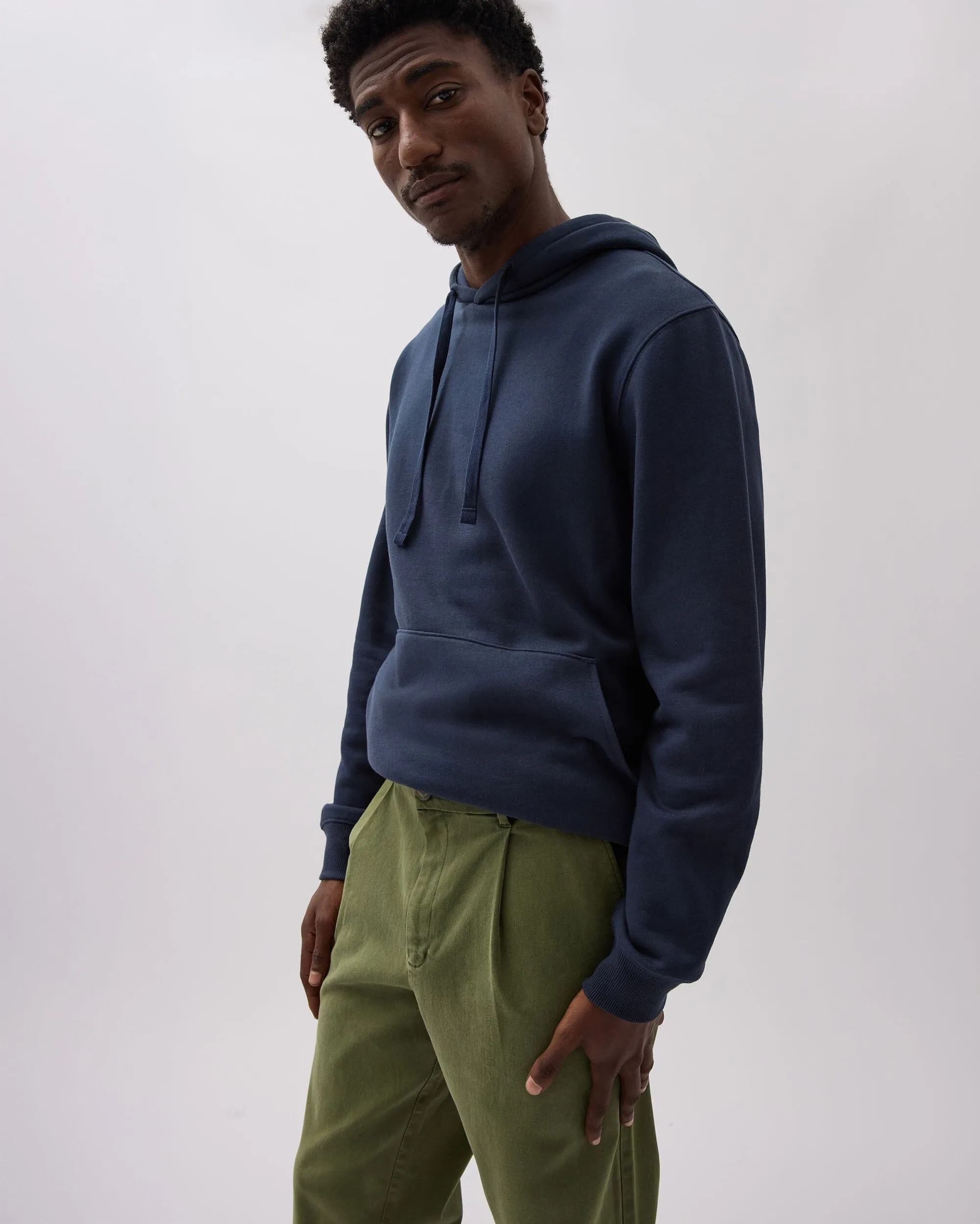 Mens Pleated Lightweight Chino - Stretch Twill - Cypress sold by Andie product image thumbnail 4