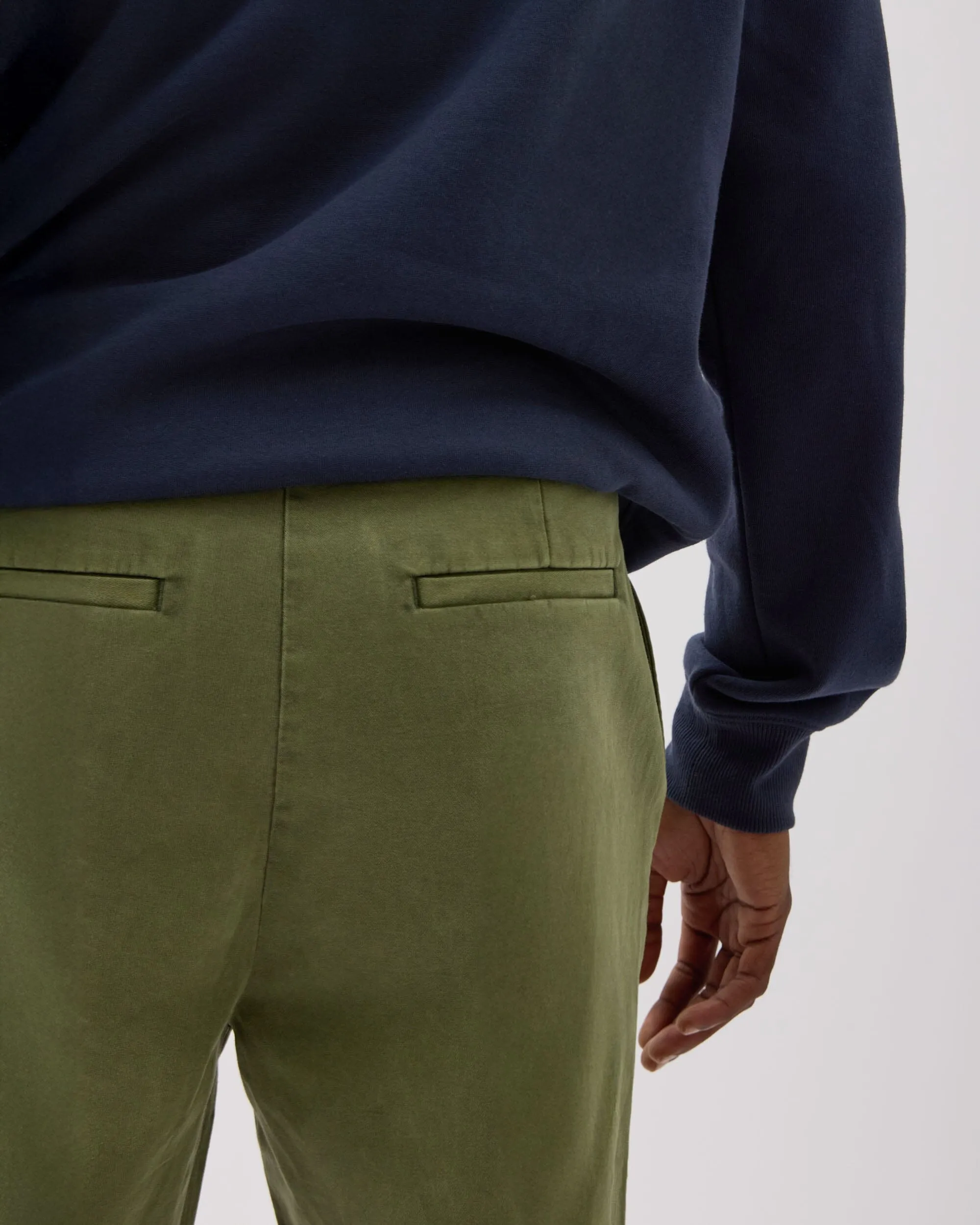 Mens Pleated Lightweight Chino - Stretch Twill - Cypress sold by Andie product image thumbnail 5