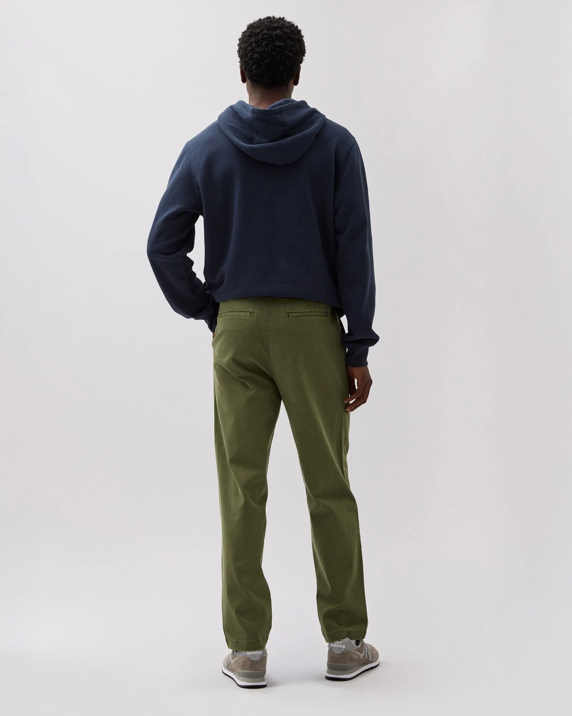 Mens Pleated Lightweight Chino - Stretch Twill - Cypress sold by Andie product image thumbnail 3