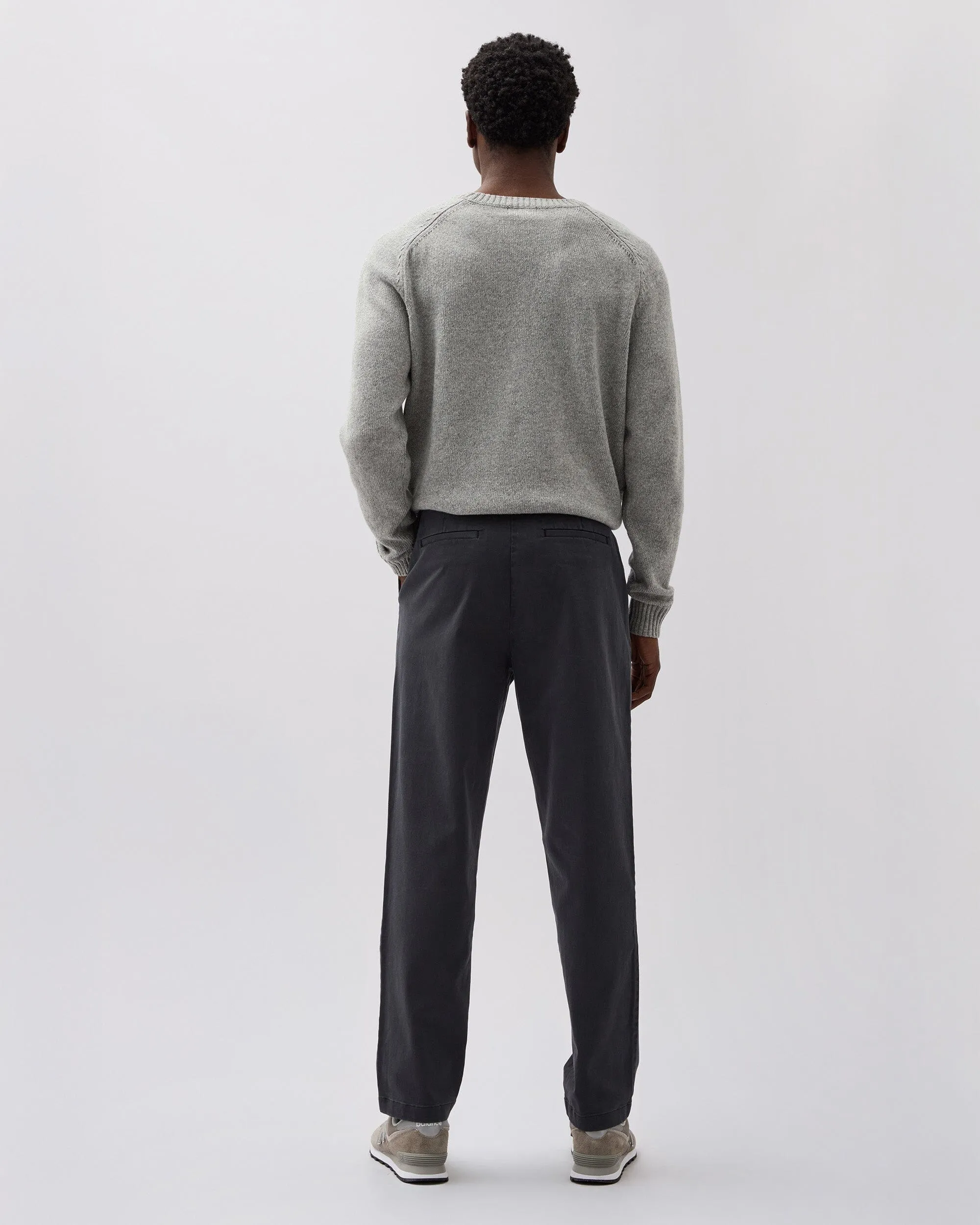 Mens Pleated Lightweight Chino - Stretch Twill - Black sold by Andie product image thumbnail 3