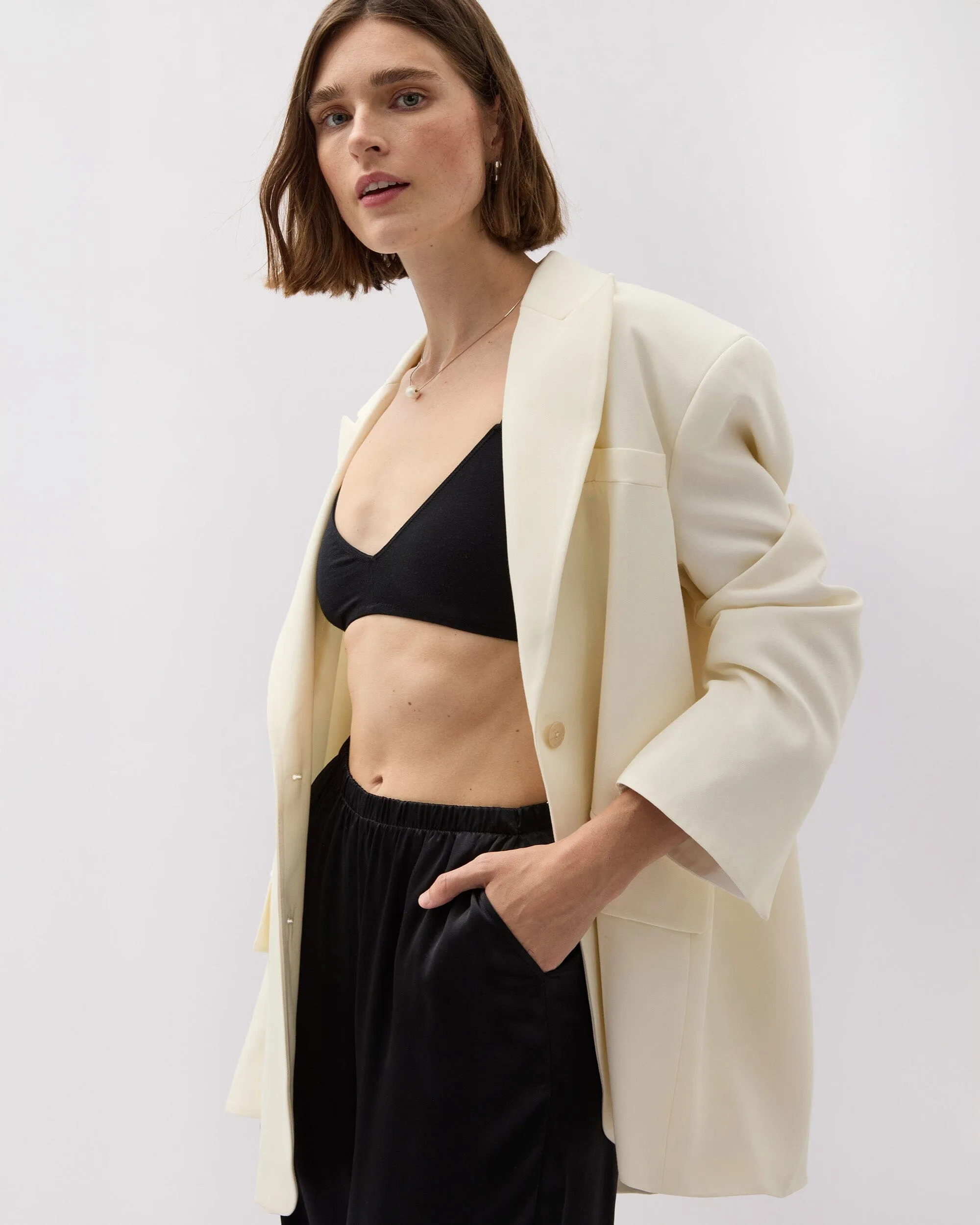 Womens Silk Satin Pant - Silk Satin - Black sold by Andie product image thumbnail 3