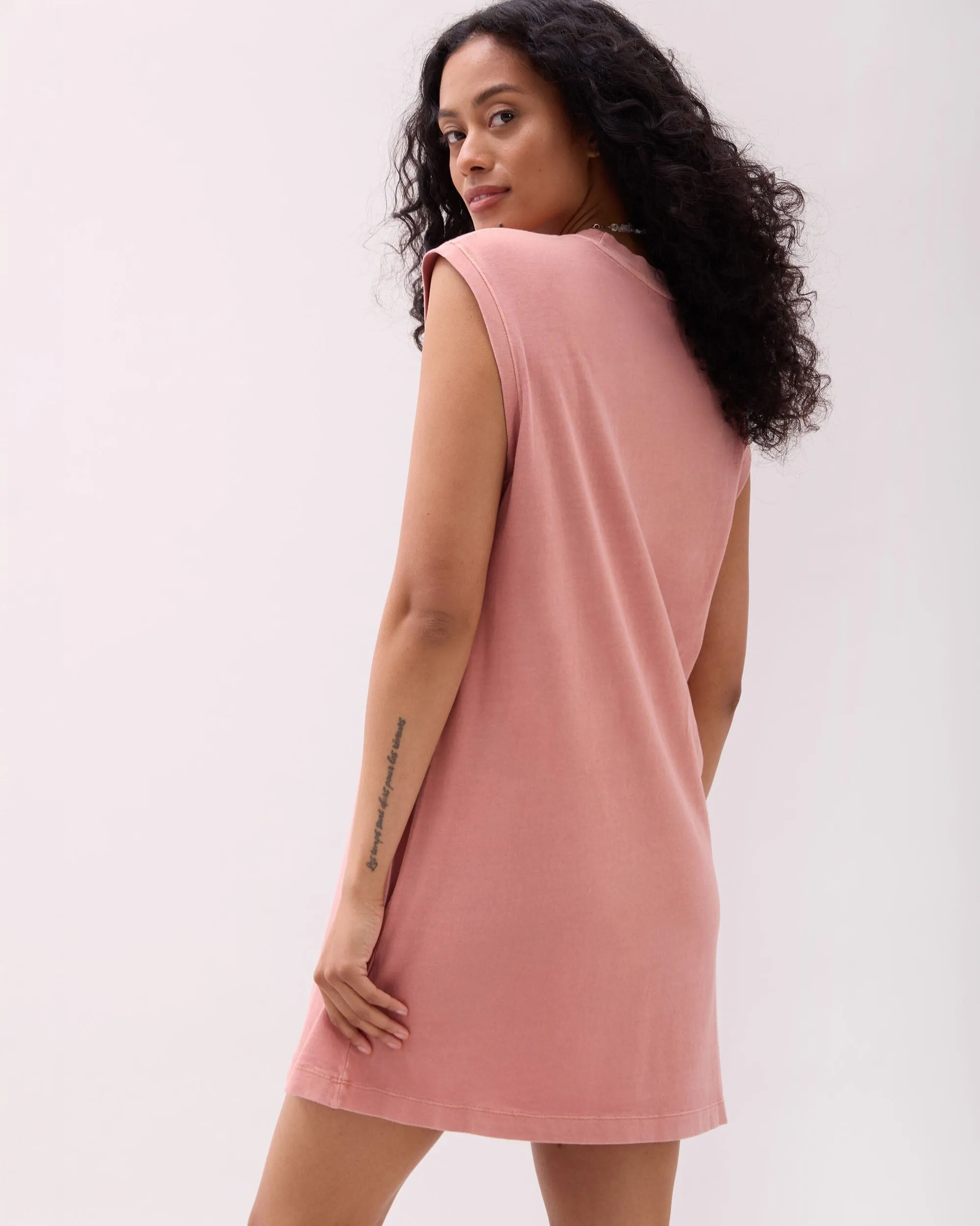 Womens Relaxed Muscle Dress - Pigment Dye Jersey - Pink Sands sold by Andie product image thumbnail 3