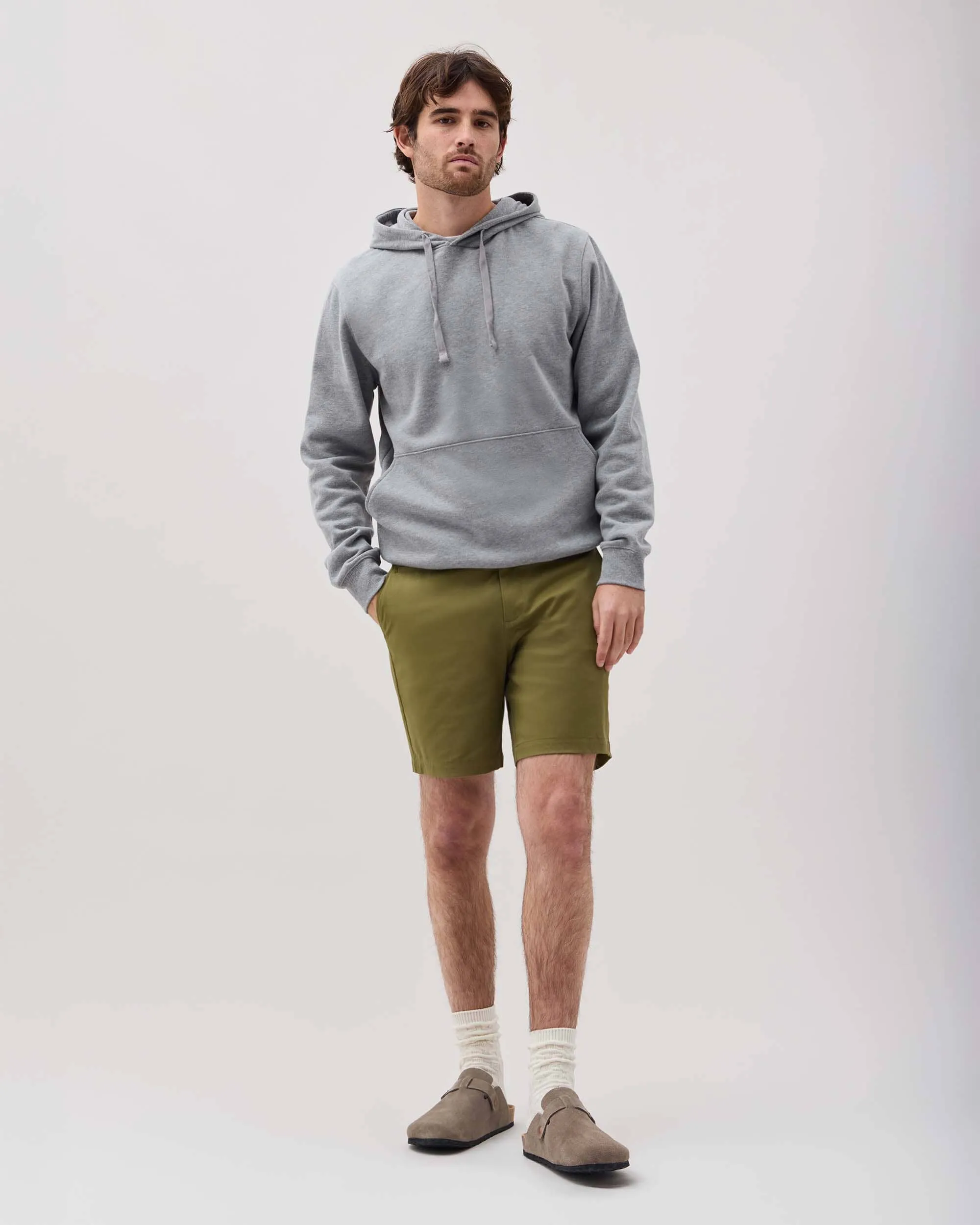 Mens Stretch Twill Short - Stretch Cotton Twill - Olive Army sold by Andie product image thumbnail 2