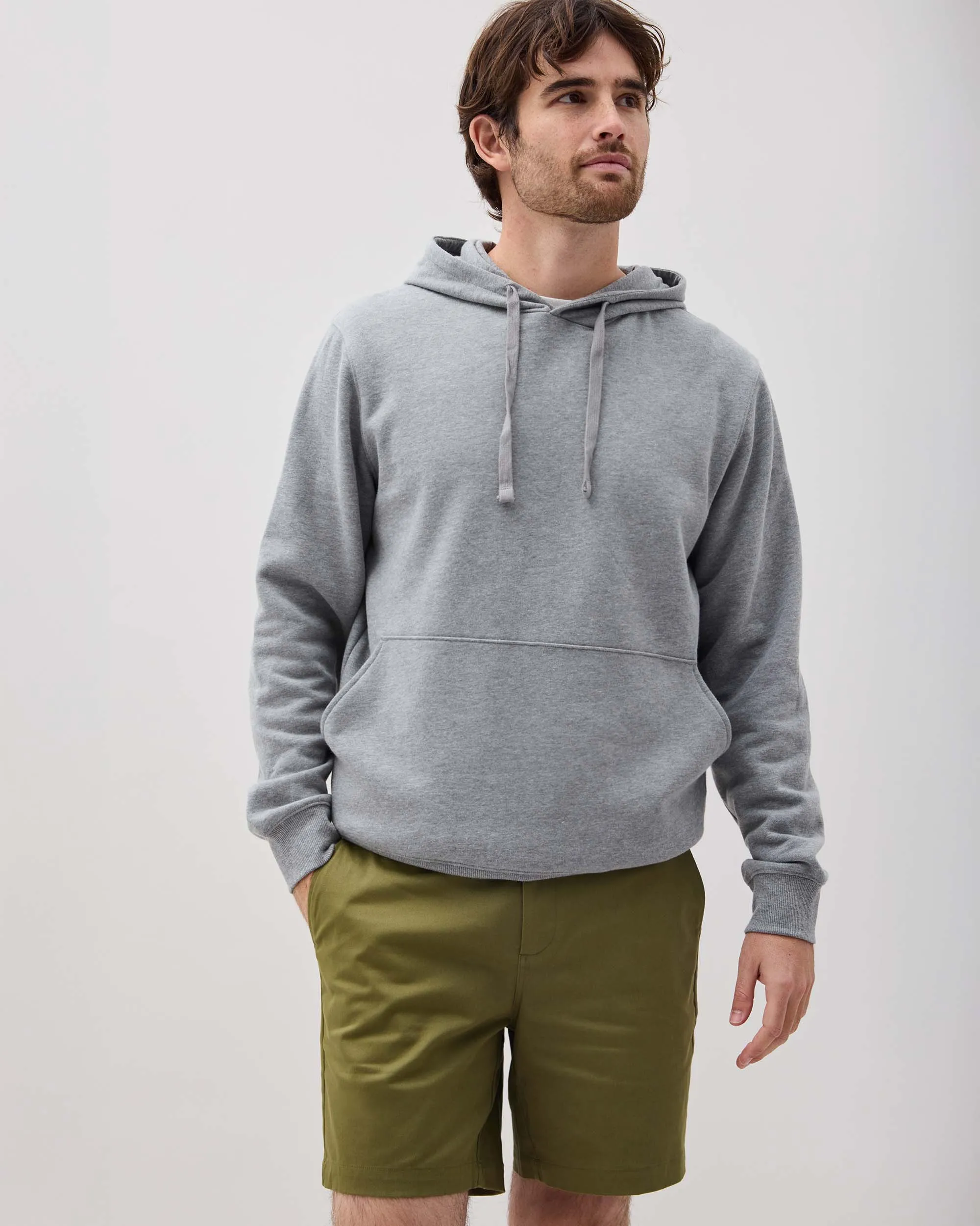 Mens Stretch Twill Short - Stretch Cotton Twill - Olive Army sold by Andie