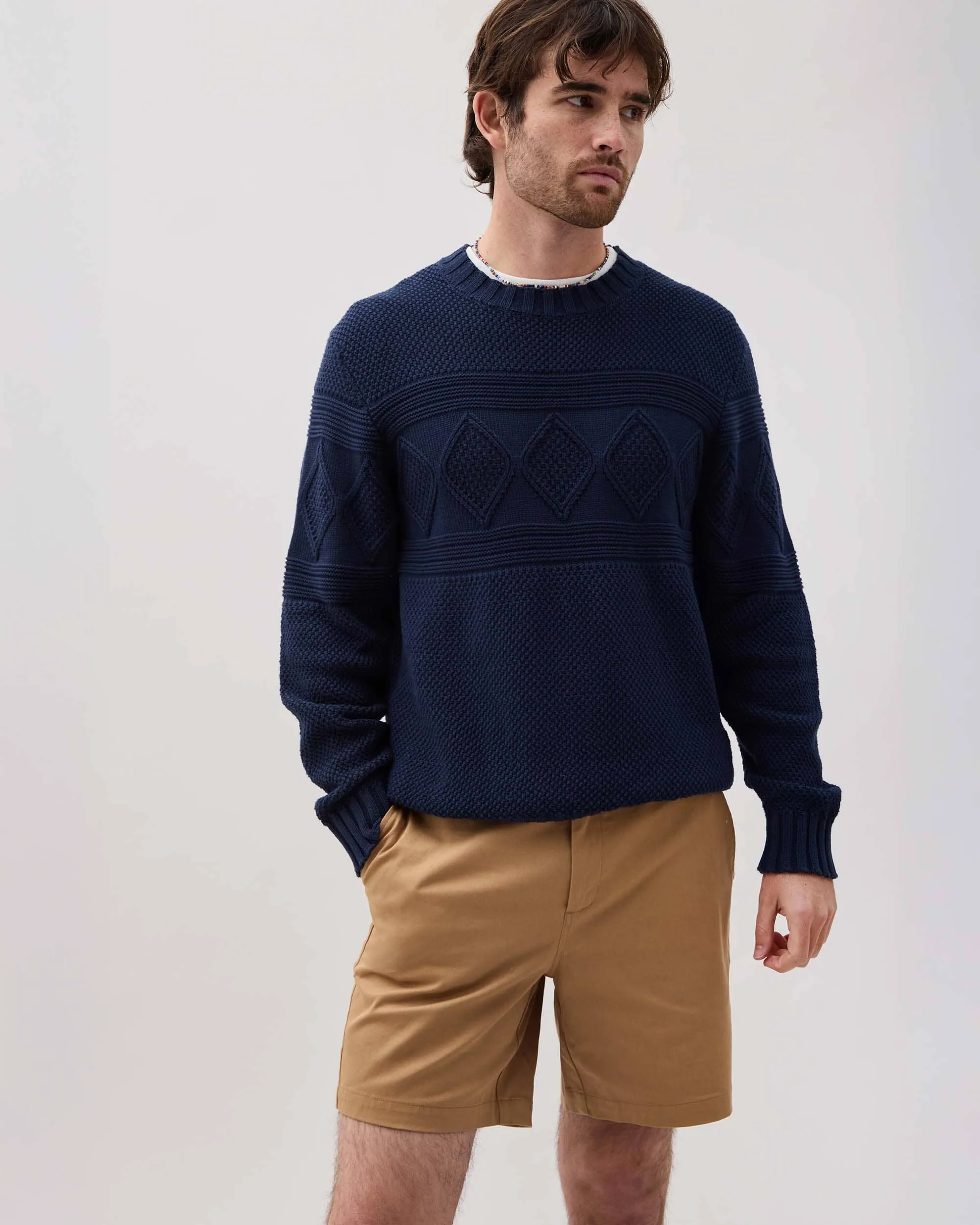 Mens Stretch Twill Short - Stretch Cotton Twill - Khaki sold by Andie product image thumbnail 3