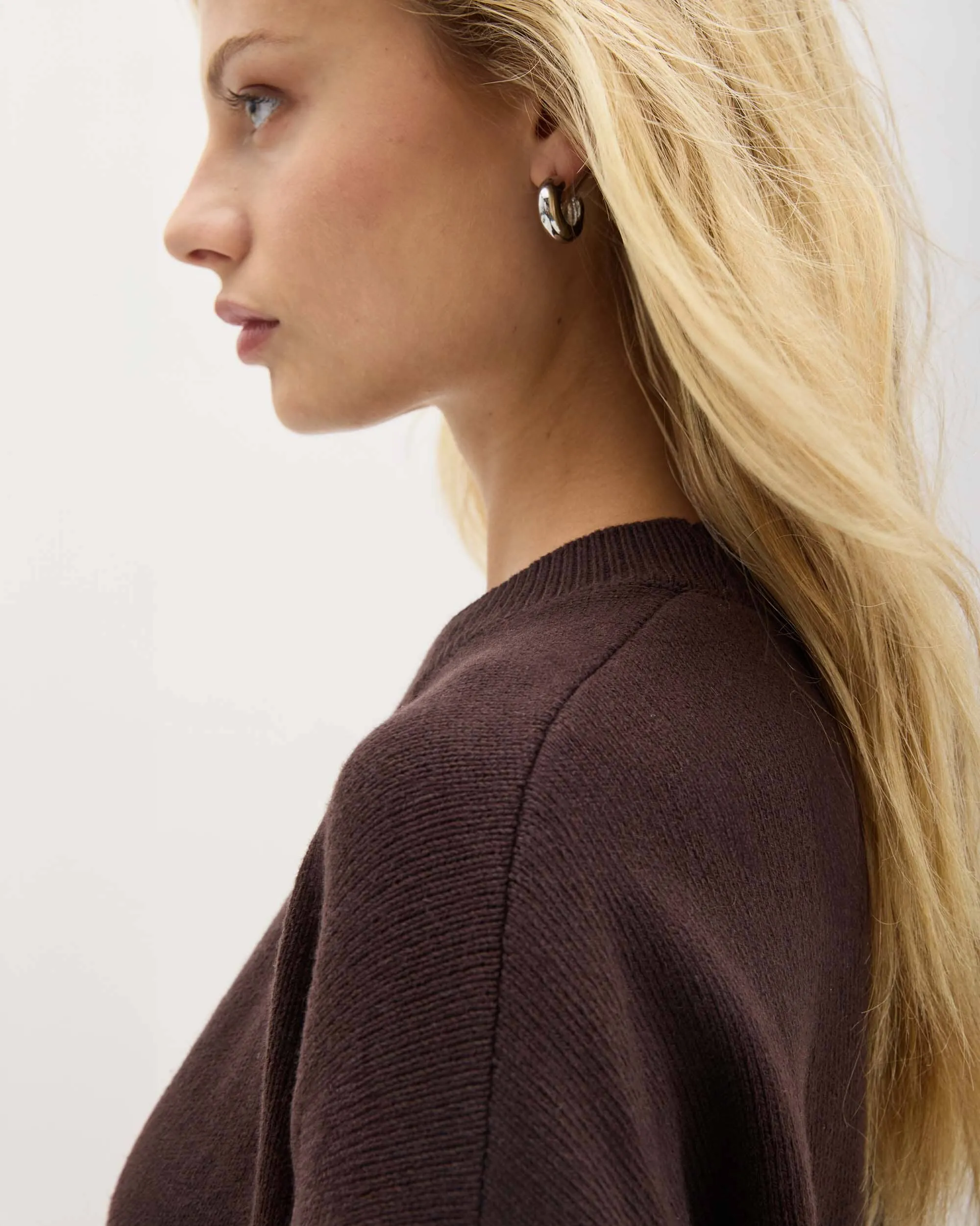 Womens Felicity Lightweight Sweater - Cotton Sweater Knit - Mole sold by Andie product image thumbnail 5