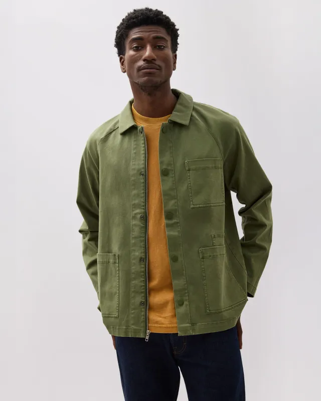 Mens Lightweight Chore Coat - Stretch Twill - Cypress sold by Andie