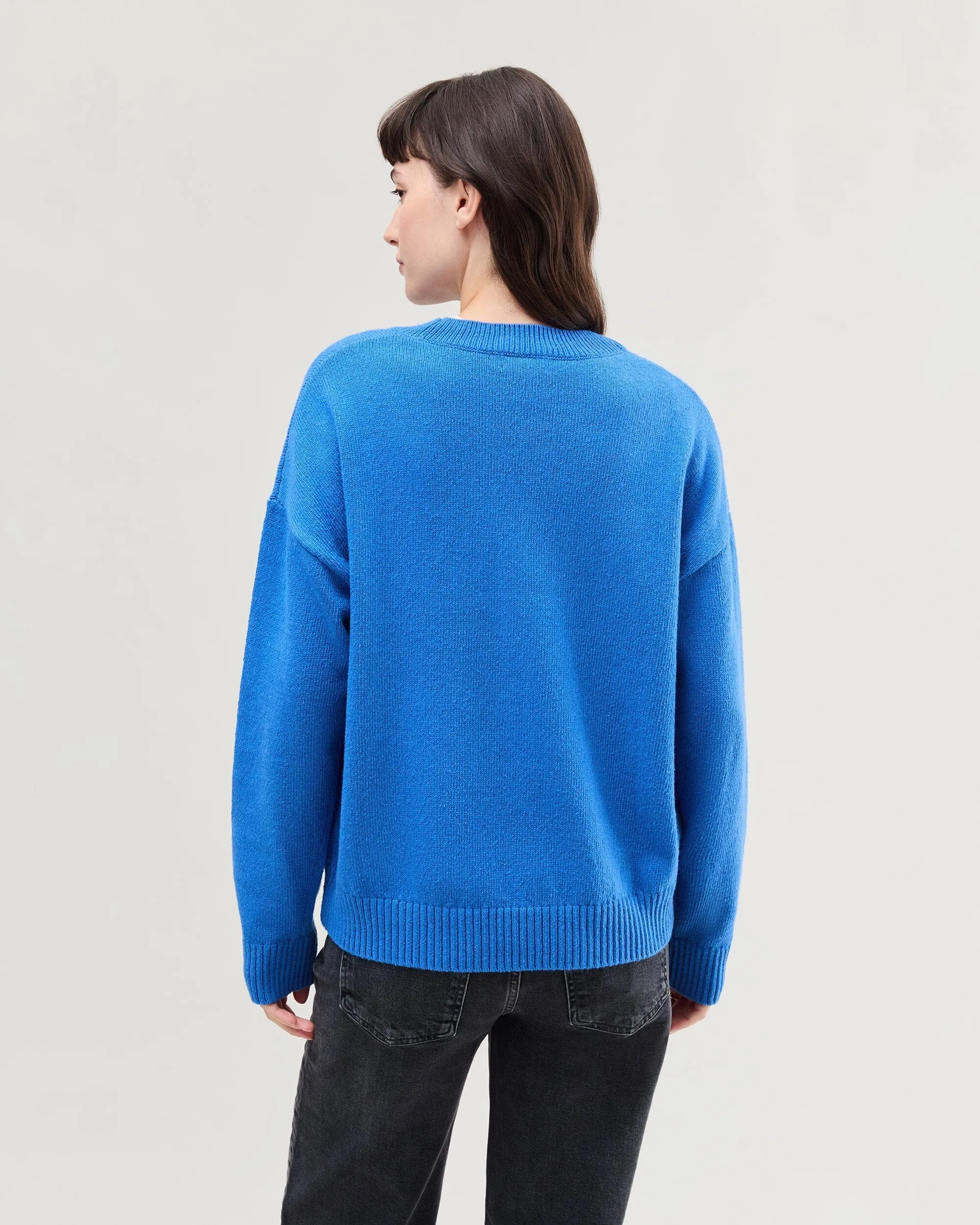 Womens Felicity Lightweight Sweater - Cotton Sweater Knit - Pop Blue sold by Andie product image thumbnail 4