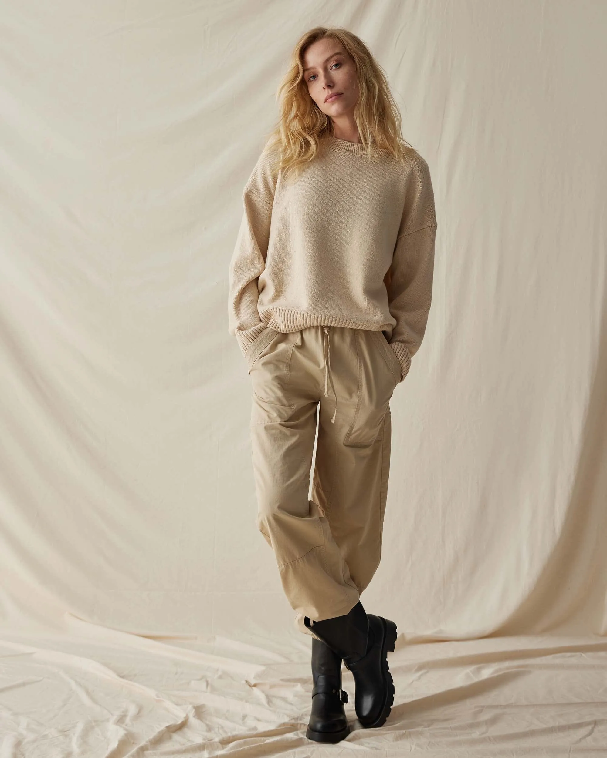 Womens Felicity Lightweight Sweater - Cotton Sweater Knit - Whitecap sold by Andie product image thumbnail 2