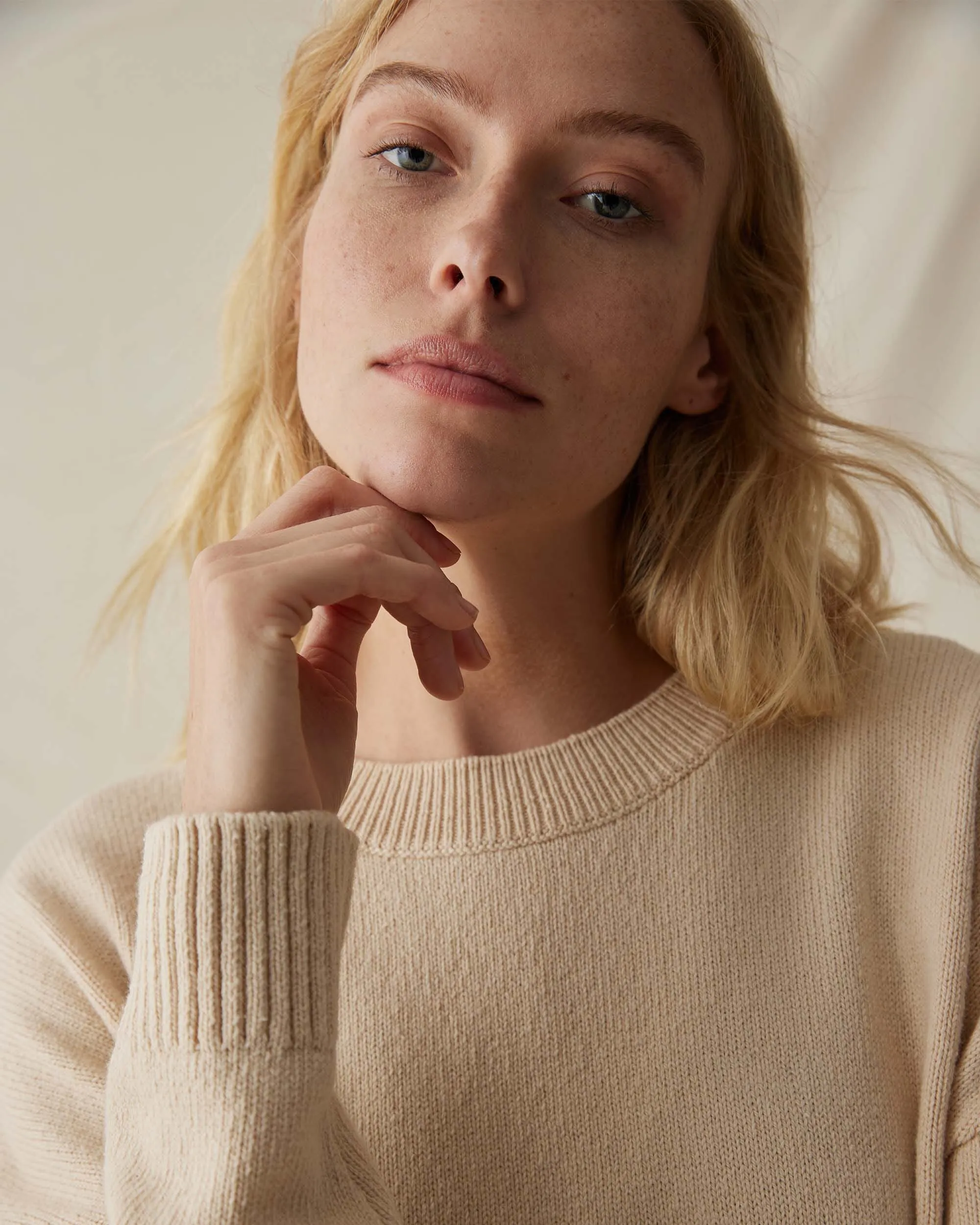 Womens Felicity Lightweight Sweater - Cotton Sweater Knit - Whitecap sold by Andie product image thumbnail 4