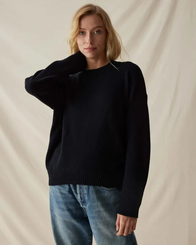 Womens Felicity Lightweight Sweater - Cotton Sweater Knit - Stretch Limo sold by Andie