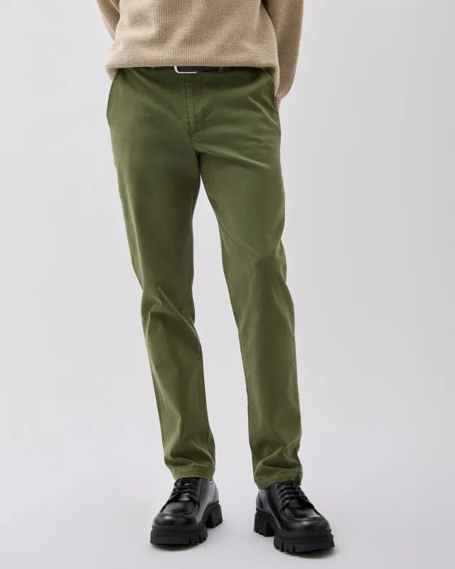 Mens Lightweight Chino - Stretch Twill - Cypress made by Richer Poorer