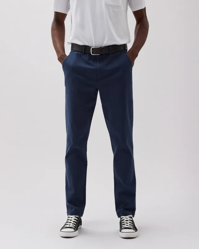 Mens Lightweight Chino - Stretch Twill - Blue Nights made by Andie