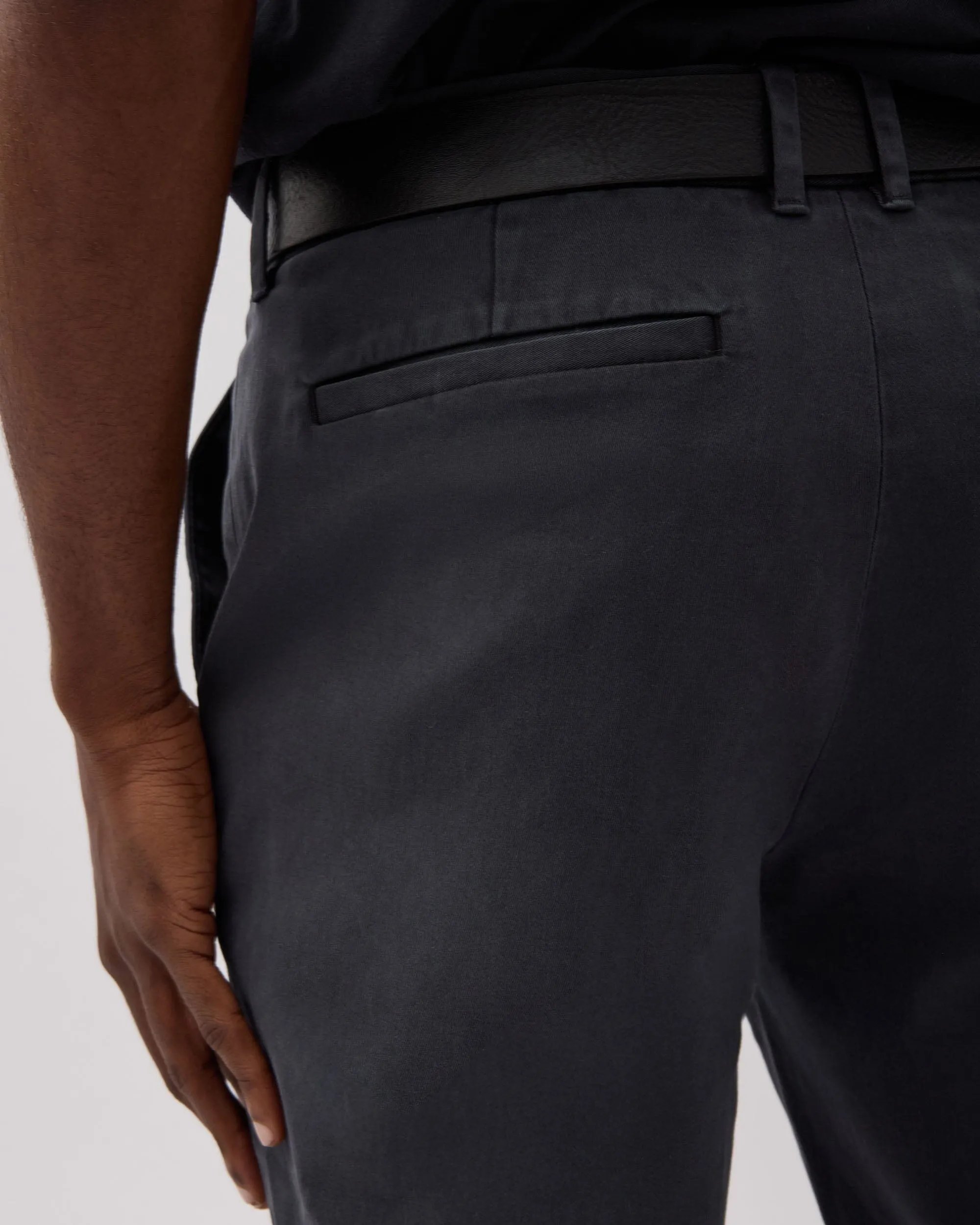 Mens Lightweight Chino - Stretch Twill - Black sold by Andie product image thumbnail 5