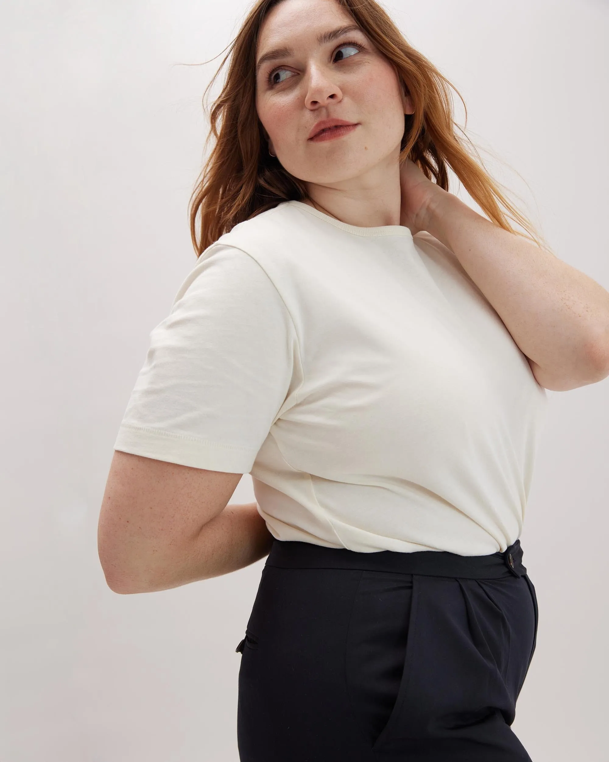 Womens Sophia Fluid Wide Leg Trouser - Polyester Modal Twill - Black sold by Andie product image thumbnail 4