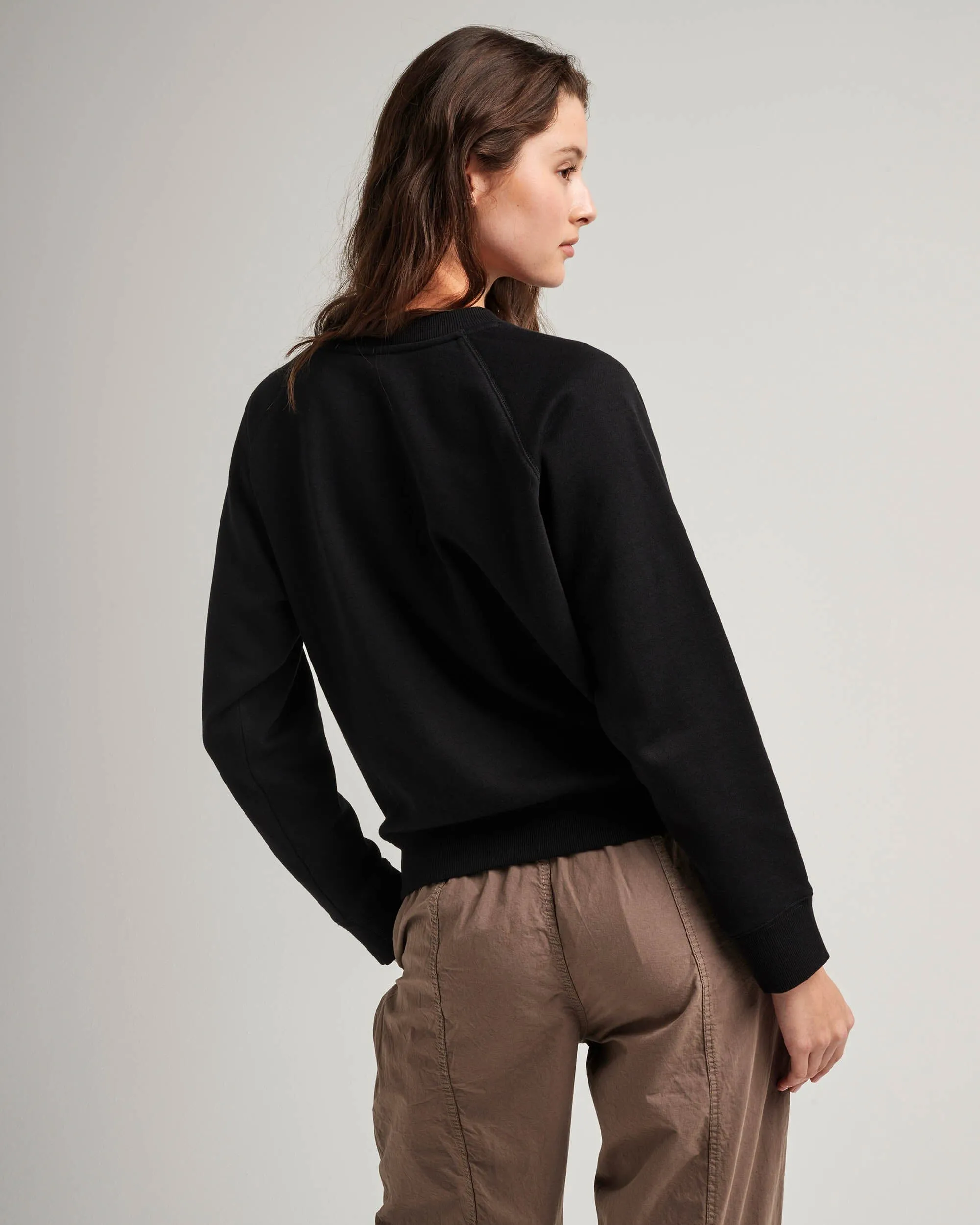 Womens Recycled Fleece Sweatshirt - Recycled Fleece - Black sold by Andie product image thumbnail 3