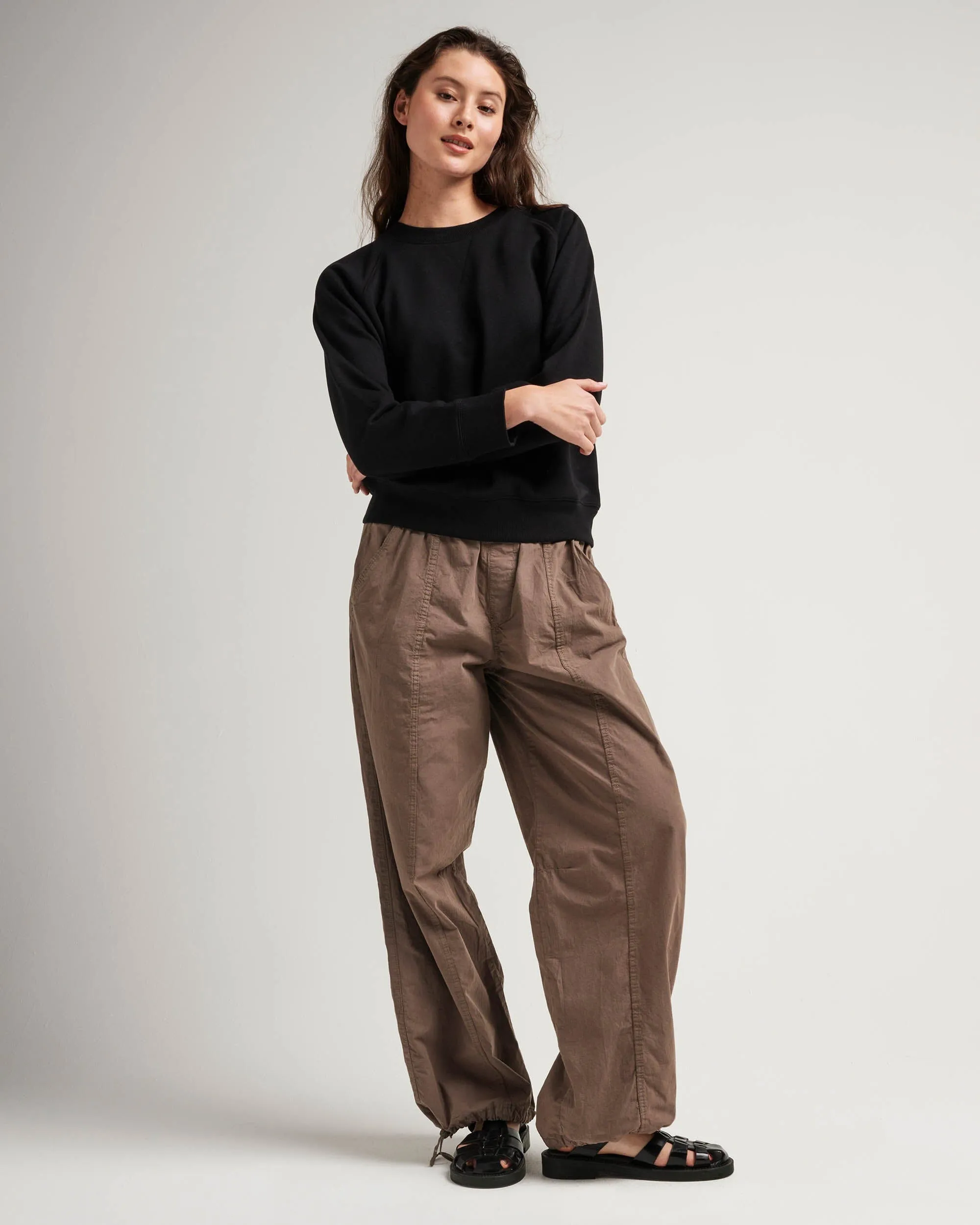 Womens Recycled Fleece Sweatshirt - Recycled Fleece - Black sold by Andie product image thumbnail 2