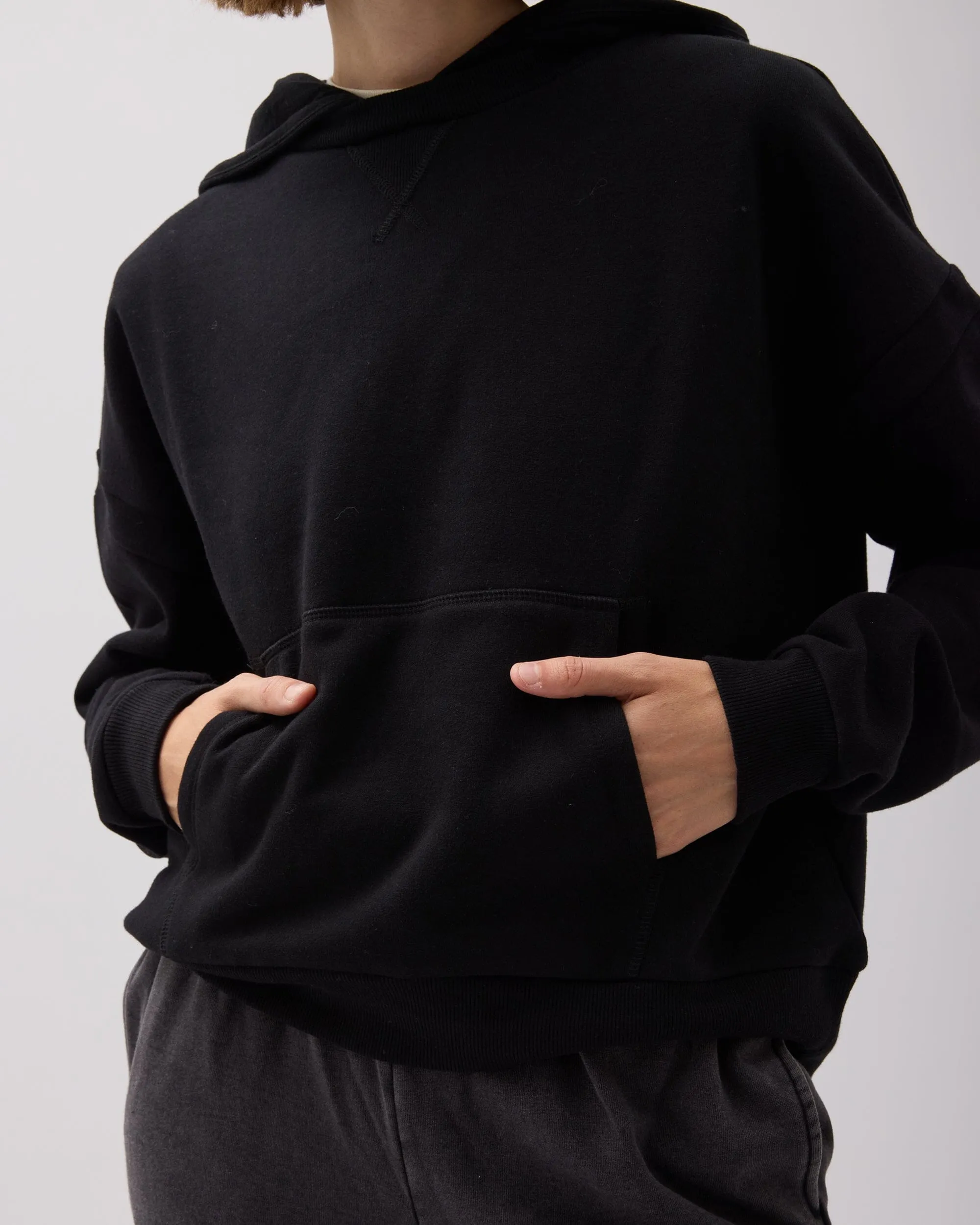 Womens Recycled Fleece Hoodie - Recycled Fleece - Black sold by Andie product image thumbnail 5