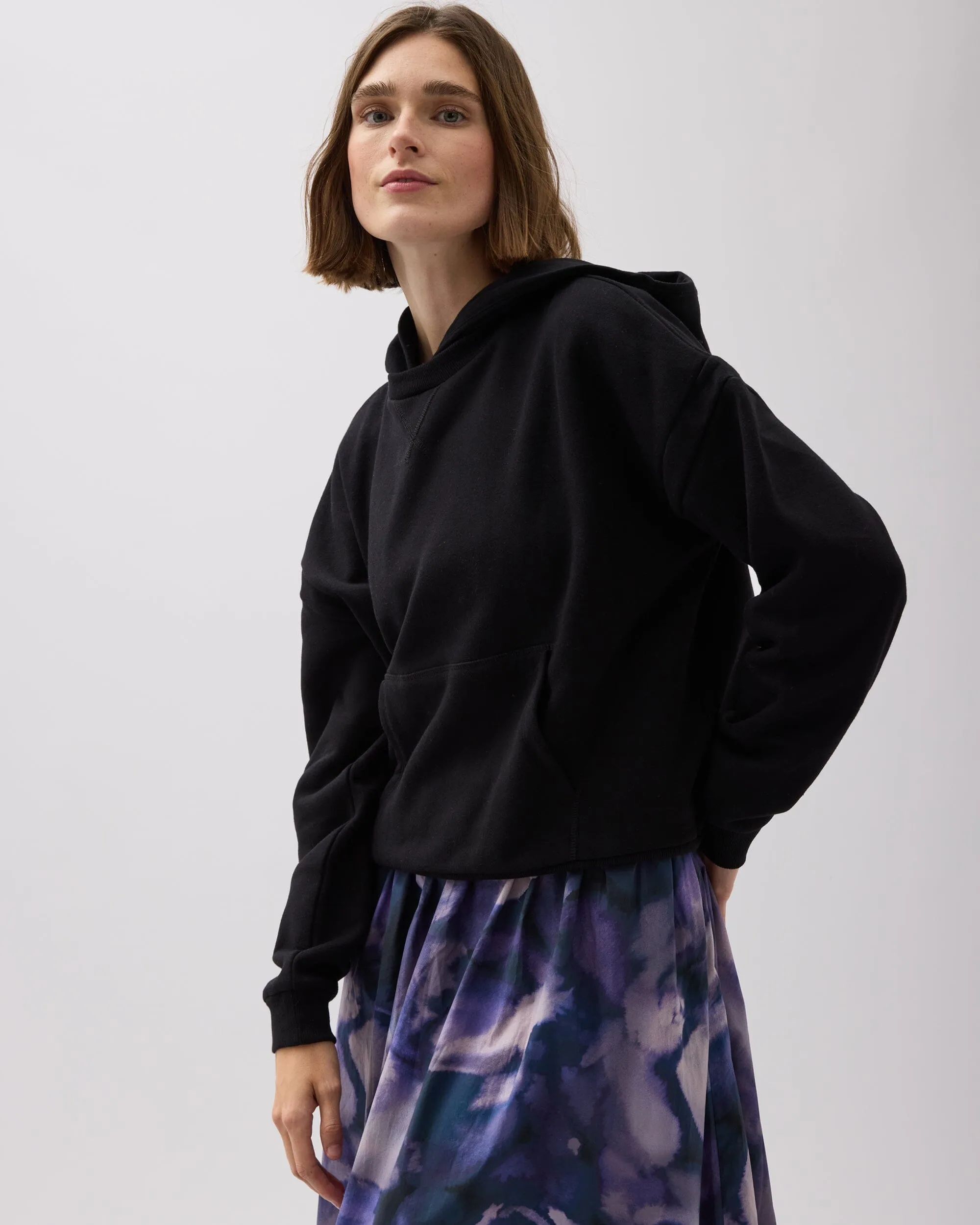 Womens Recycled Fleece Hoodie - Recycled Fleece - Black sold by Andie product image thumbnail 3