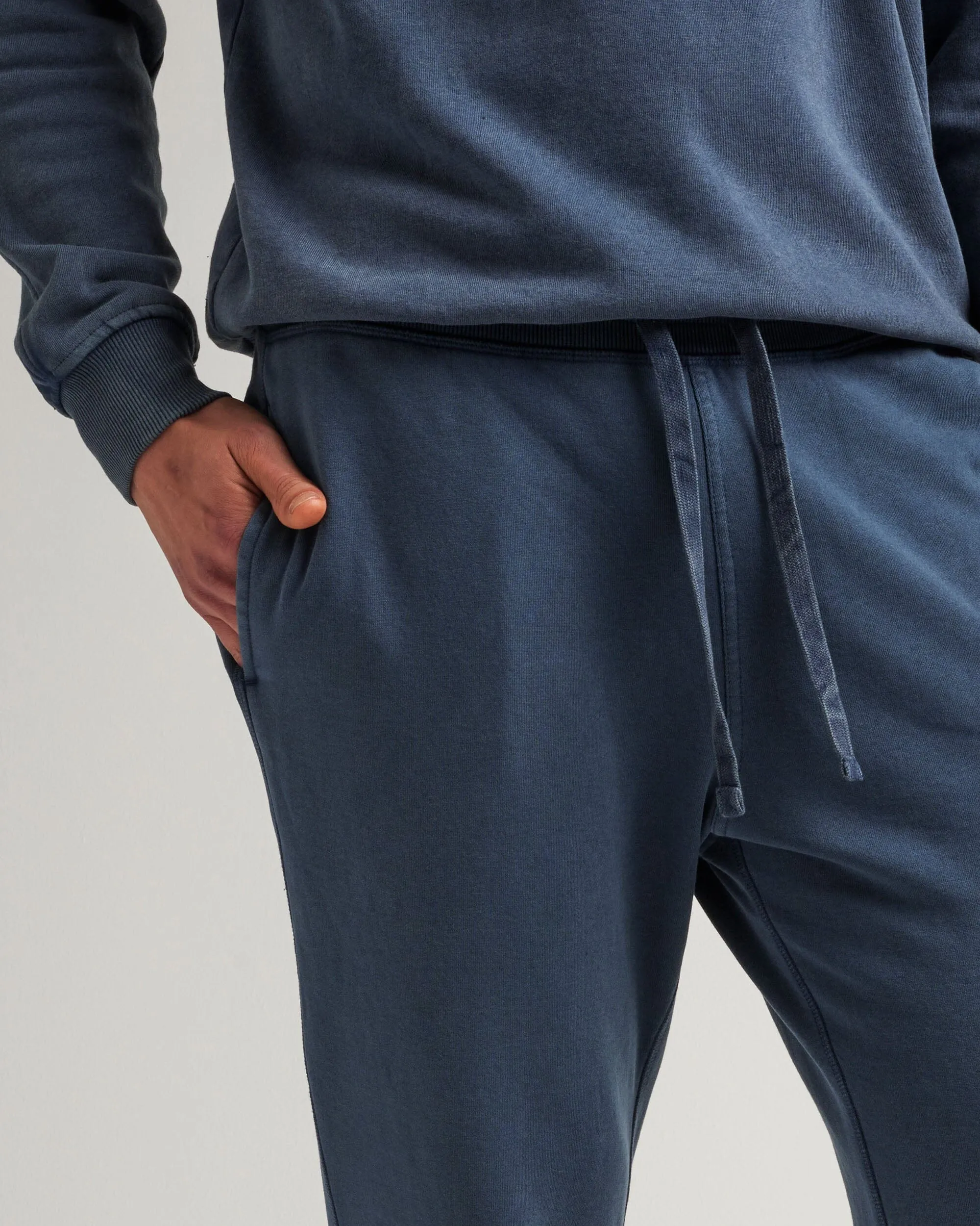Mens Recycled Fleece Tapered Sweatpant - Recycled Fleece - Mineral Moonlit Ocean sold by Andie product image thumbnail 4