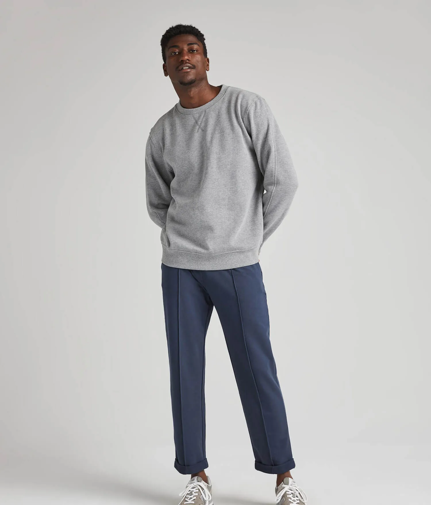 Mens Recycled Fleece Sweatshirt - Recycled Fleece - Heather Grey sold by Andie