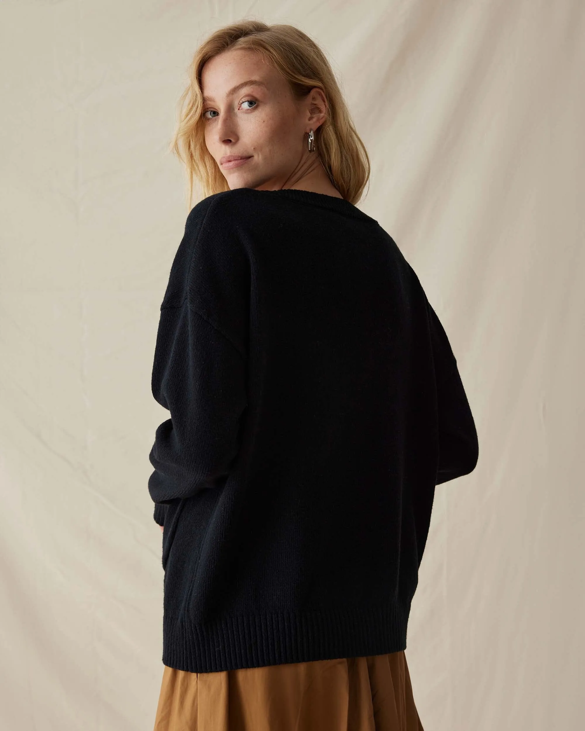 Womens Alexa Lightweight Cardigan - Cotton Sweater Knit - Stretch Limo sold by Andie product image thumbnail 3