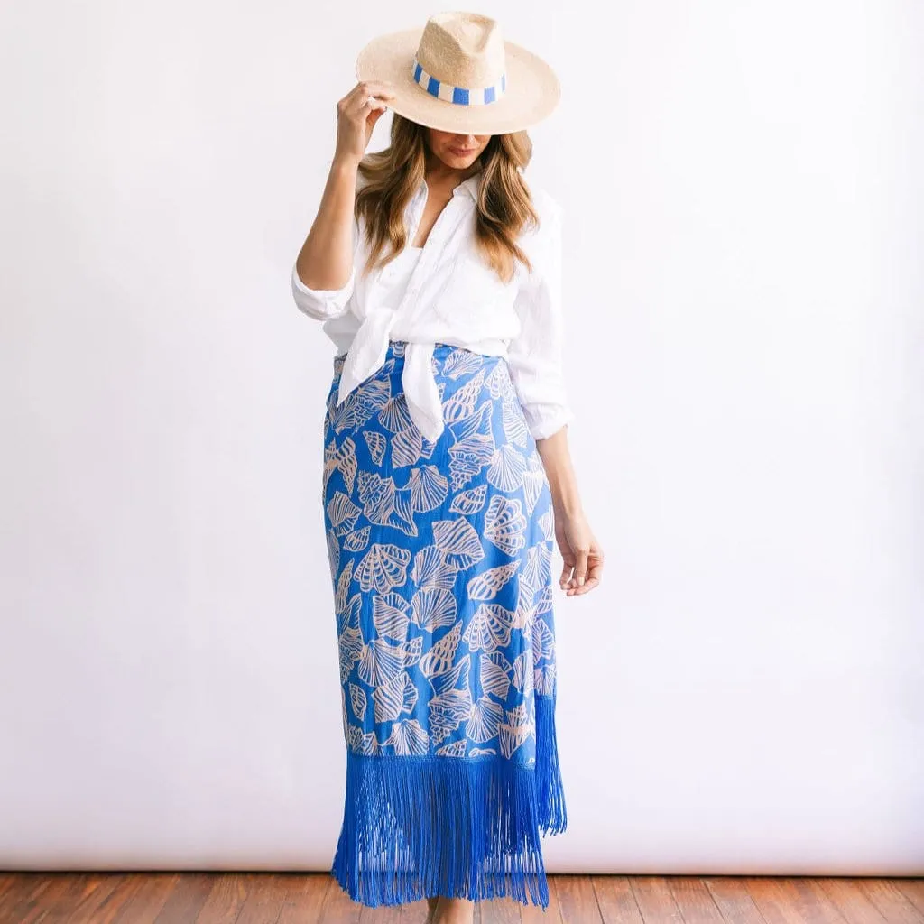 Mermaid Ruby Fringe Sarong sold by Andie product image thumbnail 3