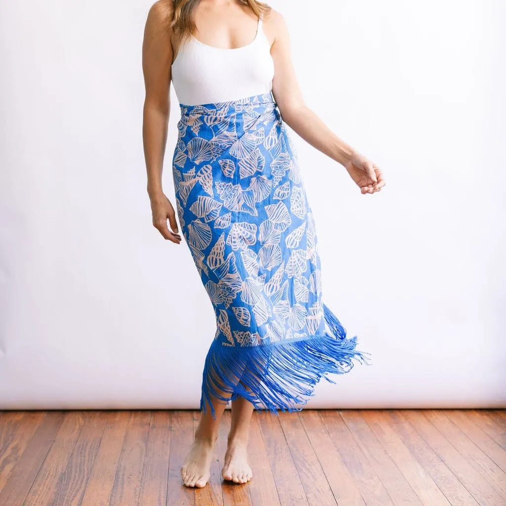 Mermaid Ruby Fringe Sarong sold by Andie product image thumbnail 5