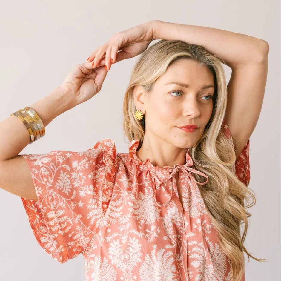 Gold Maria Studs sold by Andie product image thumbnail 4