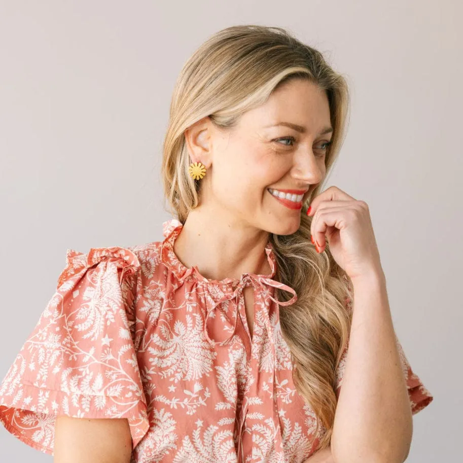 Gold Maria Studs sold by Andie product image thumbnail 3