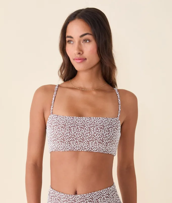 The Cabo Bikini Top - Ditsy Floral - Nutmeg sold by Andie