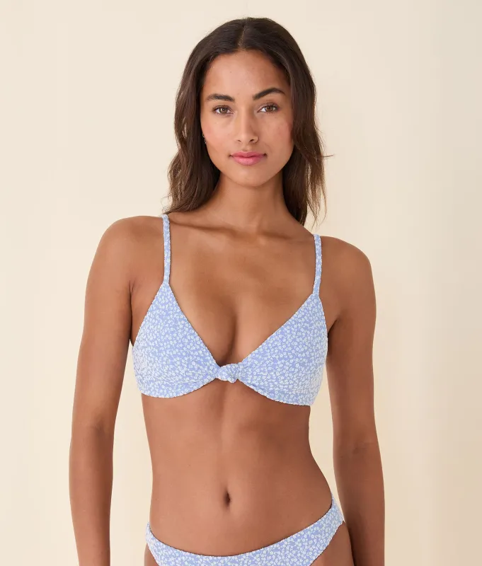 The Santorini Bikini Top - Ditsy Floral - Misty sold by Andie
