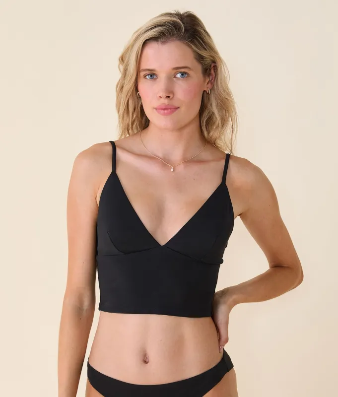 The Lanikai Tank Top - Eco Nylon - Black sold by Andie