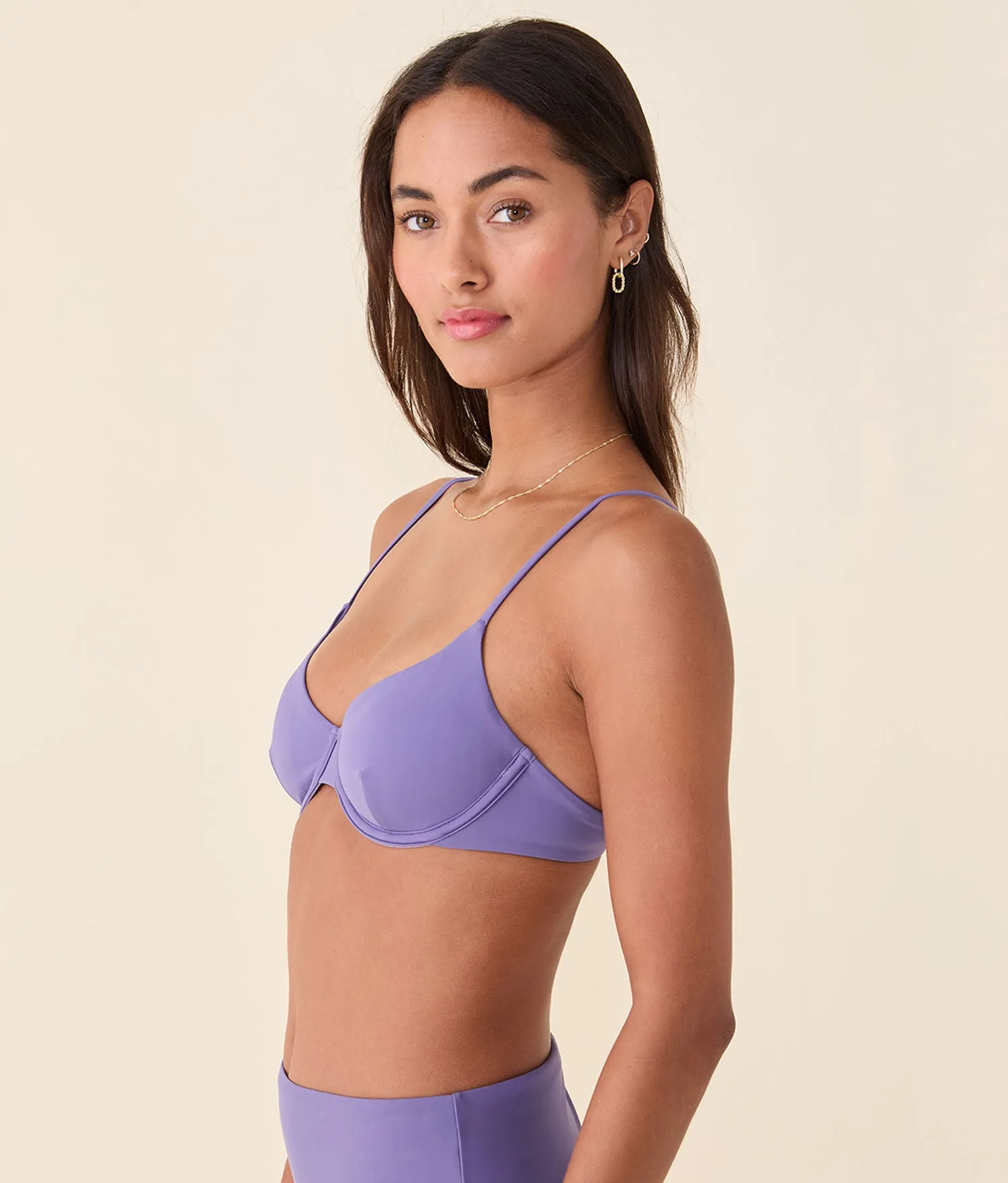 The Bermuda Bikini Top - Eco Nylon - Amethyst sold by Andie product image thumbnail 3