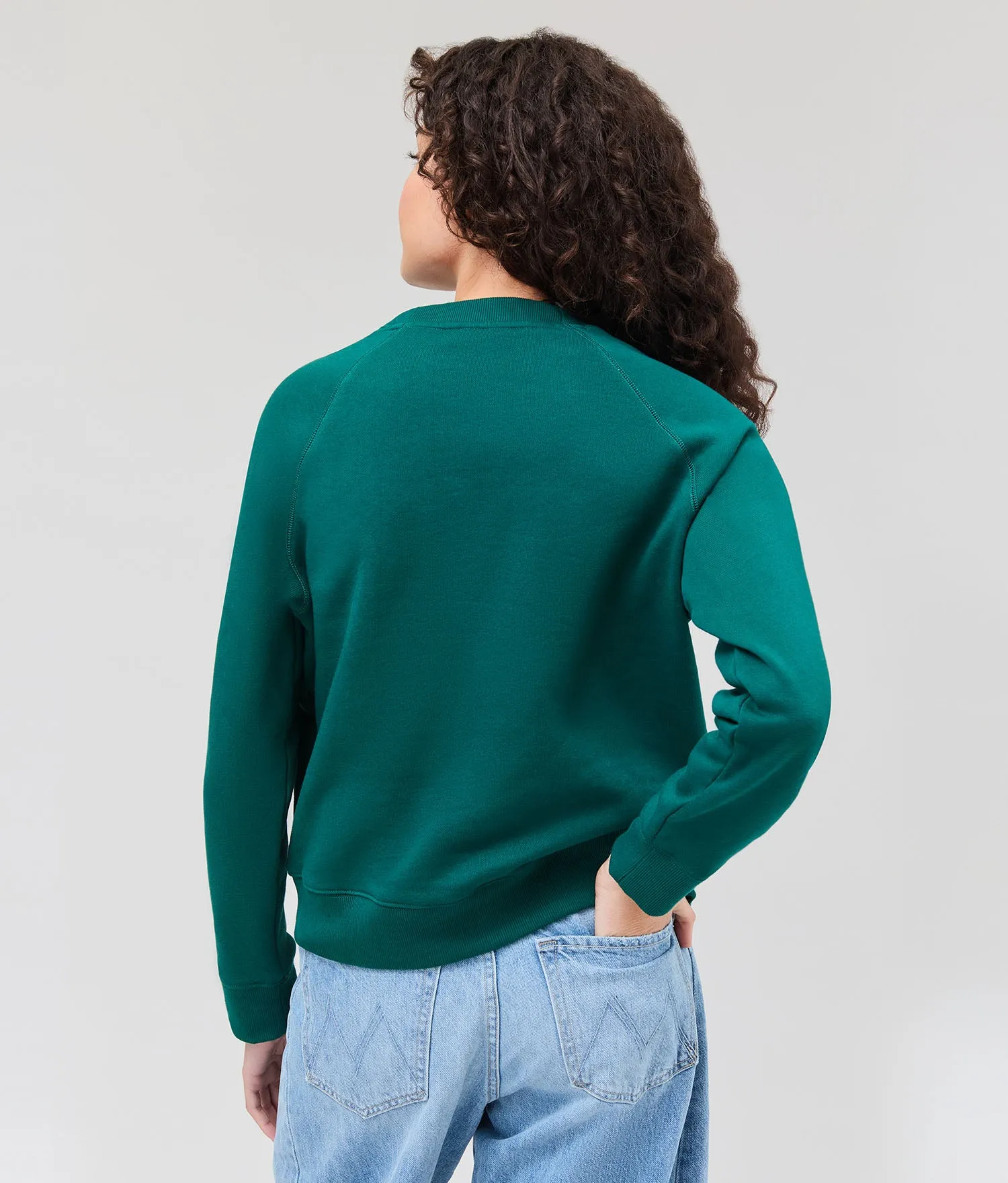 Womens Recycled Fleece Classic Sweatshirt - Recycled Fleece - Rainforest sold by Andie product image thumbnail 4