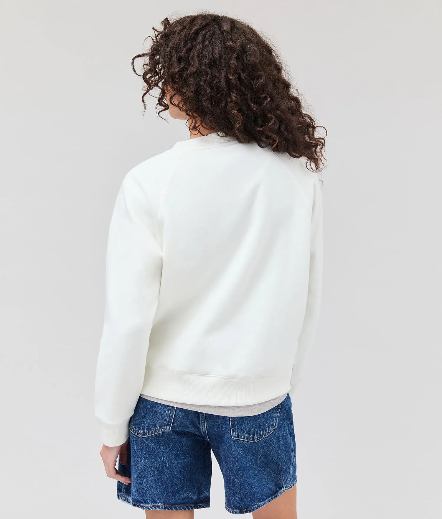 Womens Recycled Fleece Classic Sweatshirt - Recycled Fleece - Coconut Milk sold by Andie product image thumbnail 4