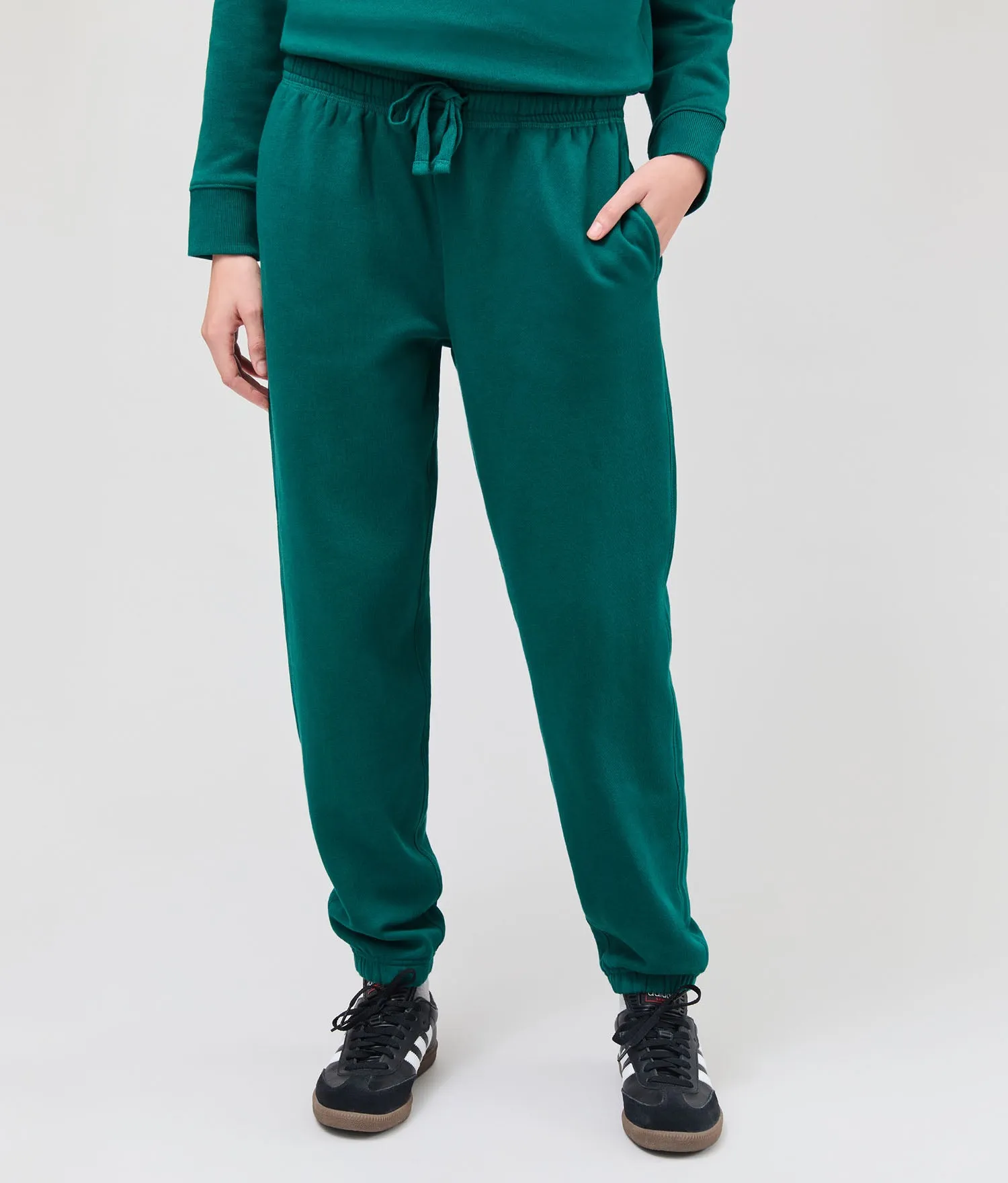 Womens Recycled Fleece Classic Sweatpant - Recycled Fleece - Rainforest sold by Andie