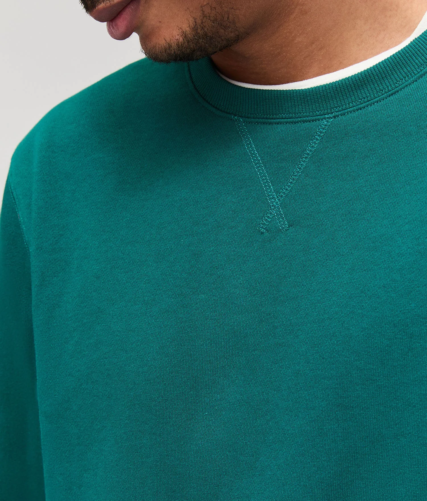 Mens Recycled Fleece Sweatshirt - Recycled Fleece - Rainforest sold by Andie product image thumbnail 5