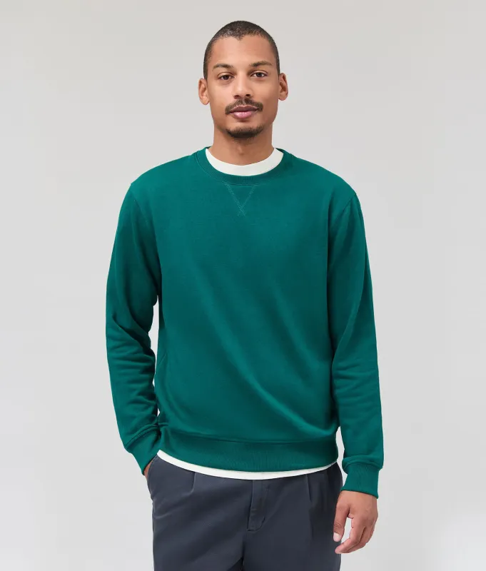 Mens Recycled Fleece Sweatshirt - Recycled Fleece - Rainforest sold by Andie