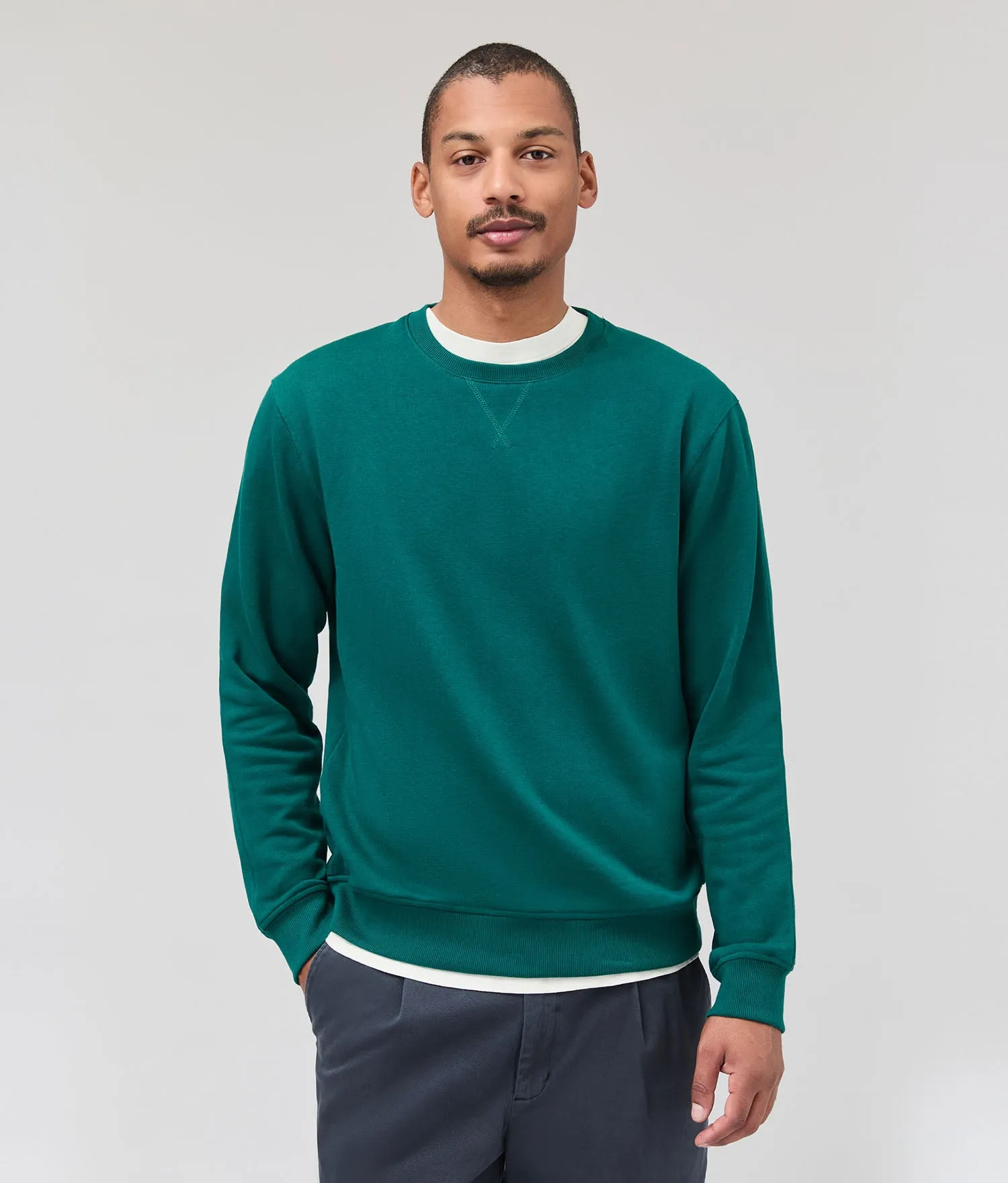 Mens Recycled Fleece Sweatshirt - Recycled Fleece - Rainforest sold by Andie