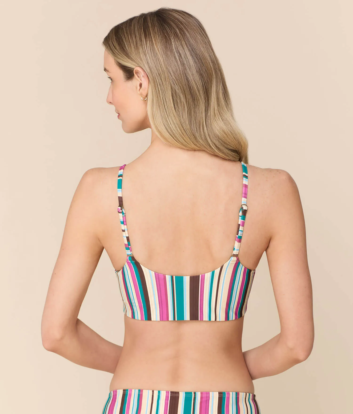 The Maui Bikini Top - Eco Nylon - Retro Stripe sold by Andie product image thumbnail 2
