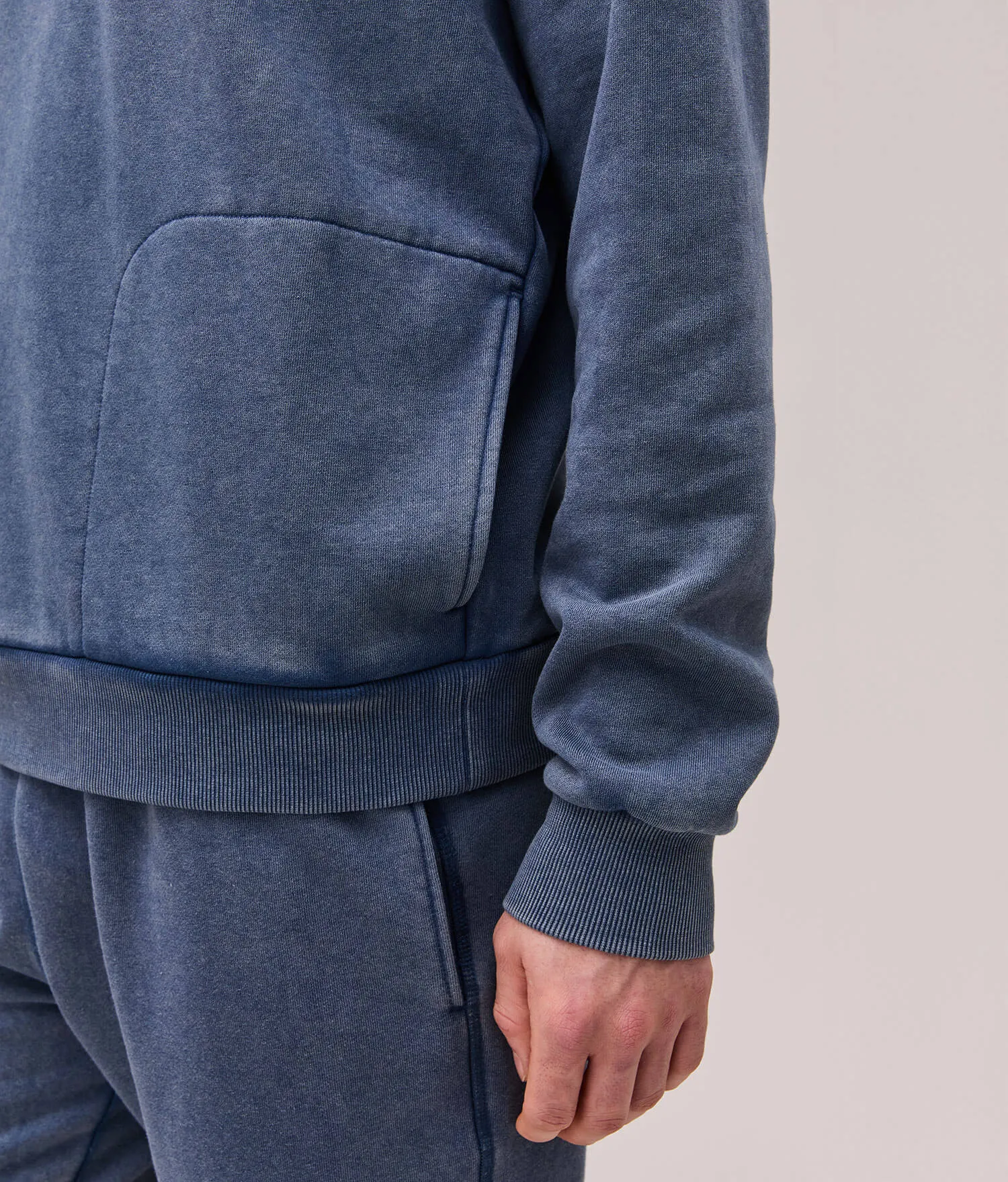 Mens Recycled Fleece Quarter Zip - Recycled Fleece - Mineral Moonlit Ocean sold by Andie product image thumbnail 3