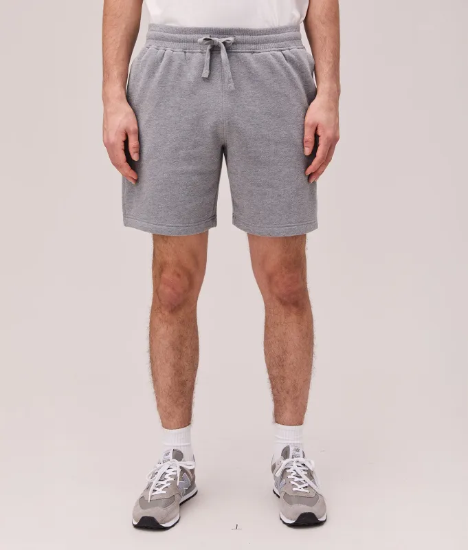 Mens Recycled Fleece Sweatshort - Recycled Fleece - Heather Grey made by Richer Poorer
