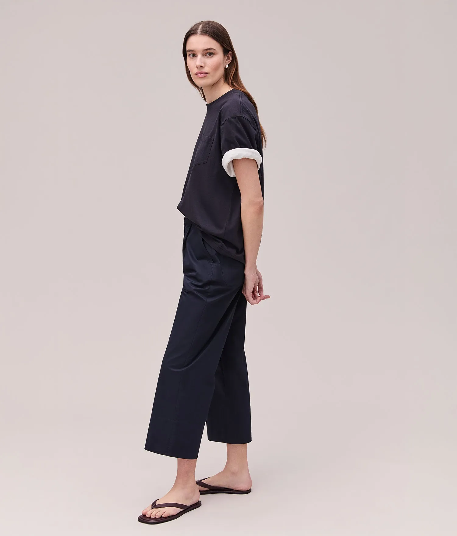 Womens Cotton Poplin Street Pant - Cotton Poplin - Evening Blue sold by Andie product image thumbnail 3