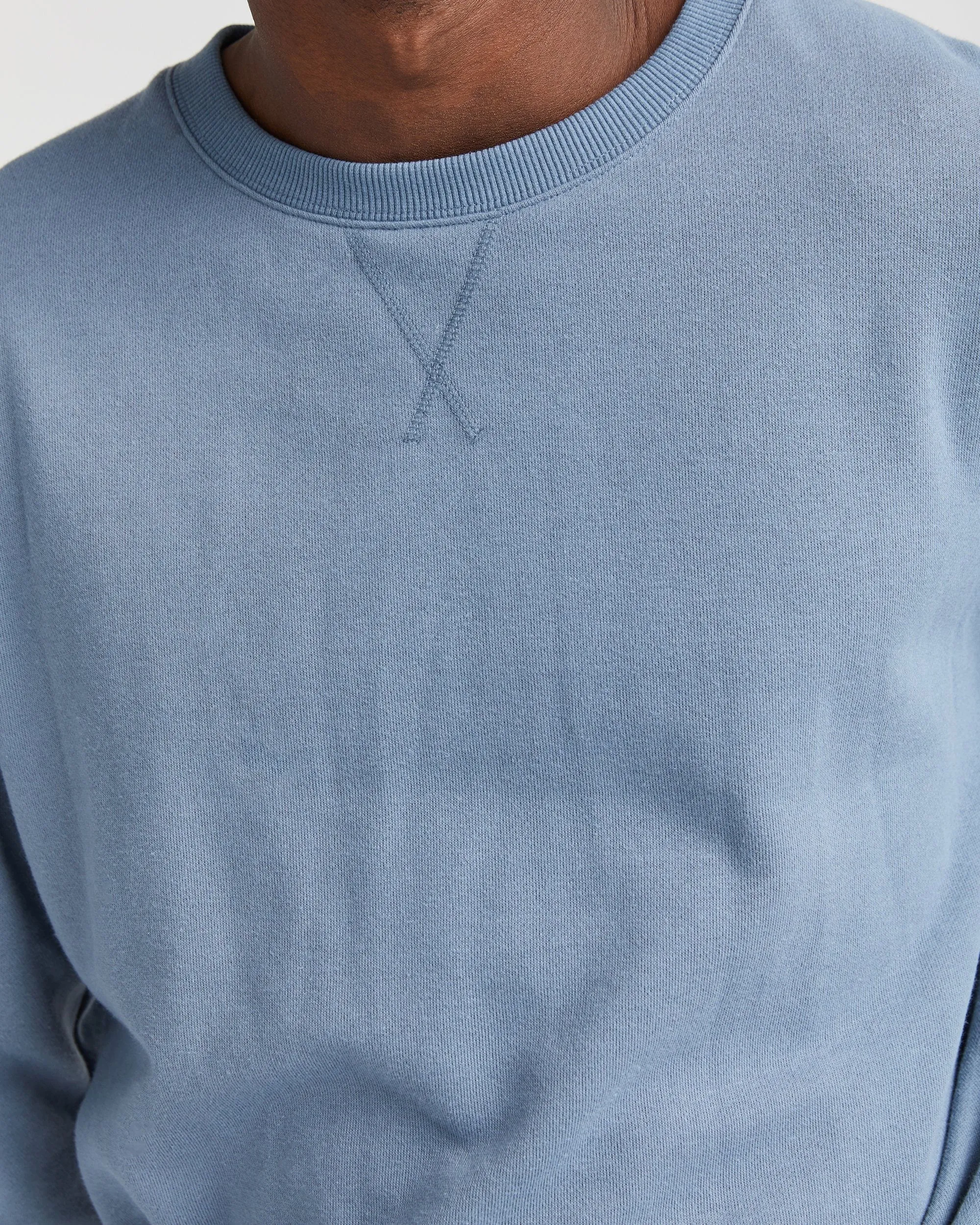 Mens Recycled Fleece Sweatshirt - Recycled Fleece - Blue Mirage sold by Andie product image thumbnail 3